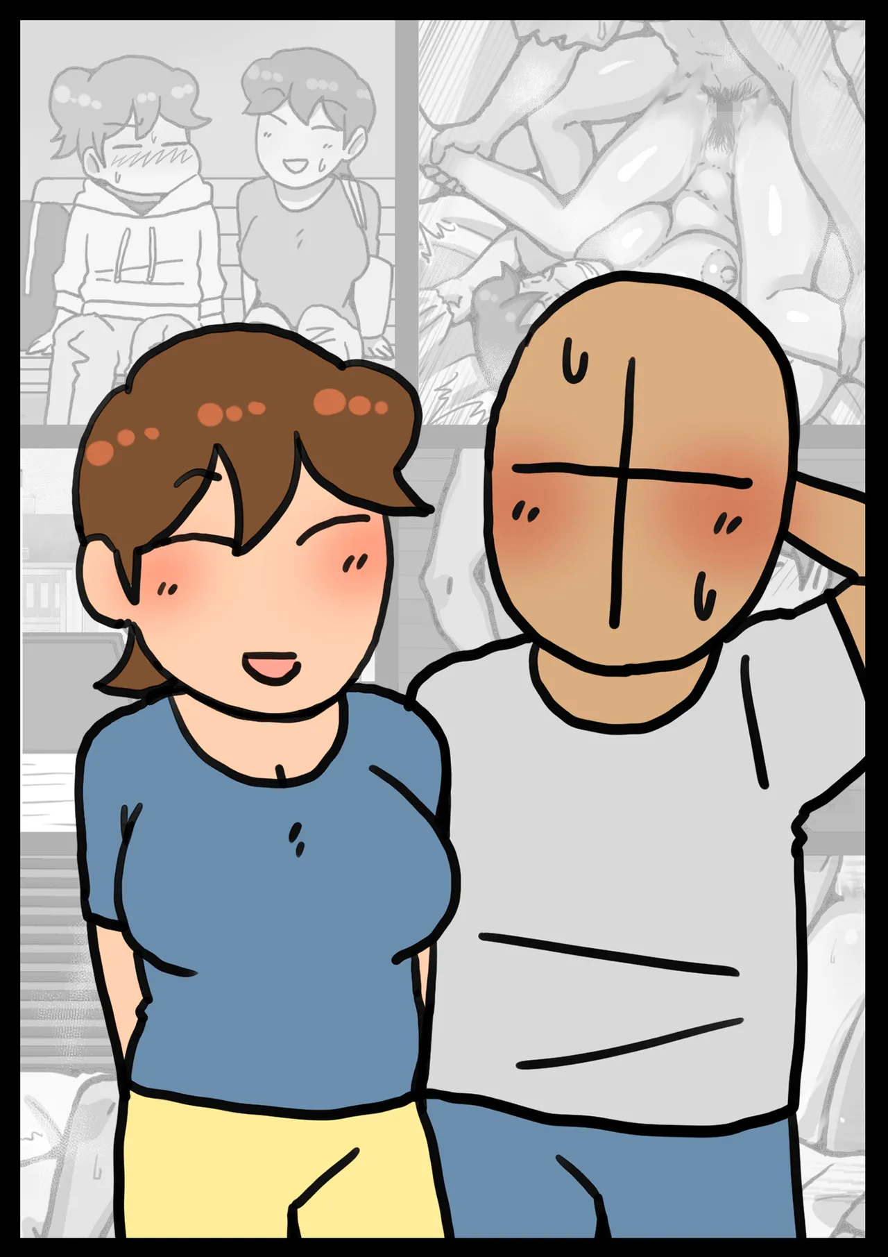 [Kaisendoh (Makuzira)] 寝取られを知った理央が好奇心で自分の彼氏を友人とヤらせて興奮する話 26eme image