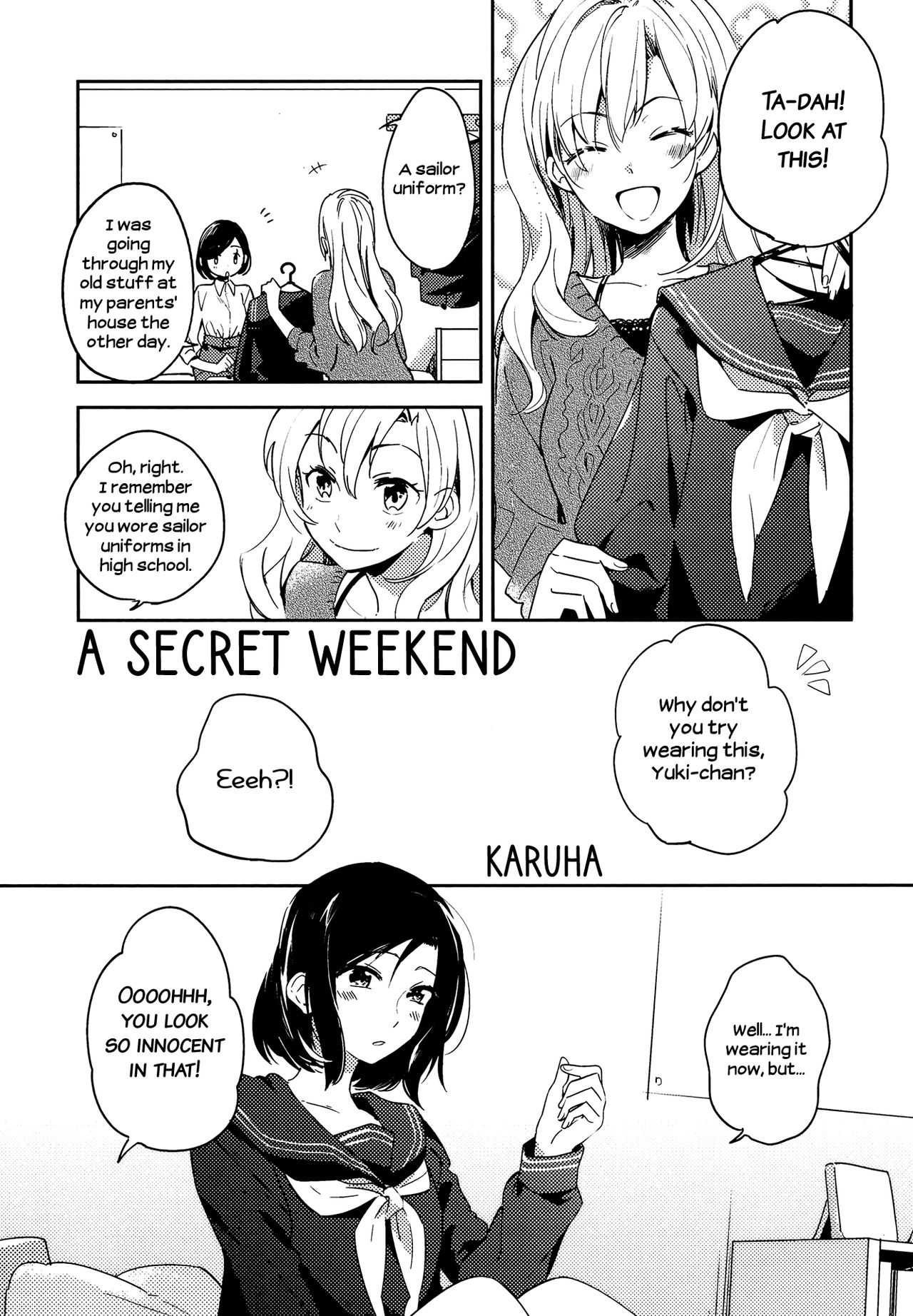 [Karuha] Naisho no Shuumatsu | A Secret Weekend (Kimashi!) [English] [Noca Scans] [Digital] image number 1