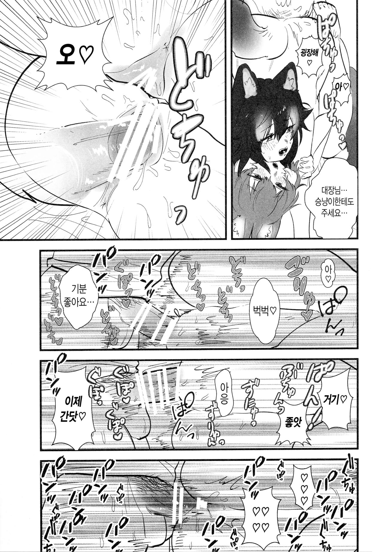 (C97) [ASSAM (Asano)] Taichou-san to DholeTai-chan | 대장님과 승냥회늑이 (Kemono Friends) [Korean] image number 20