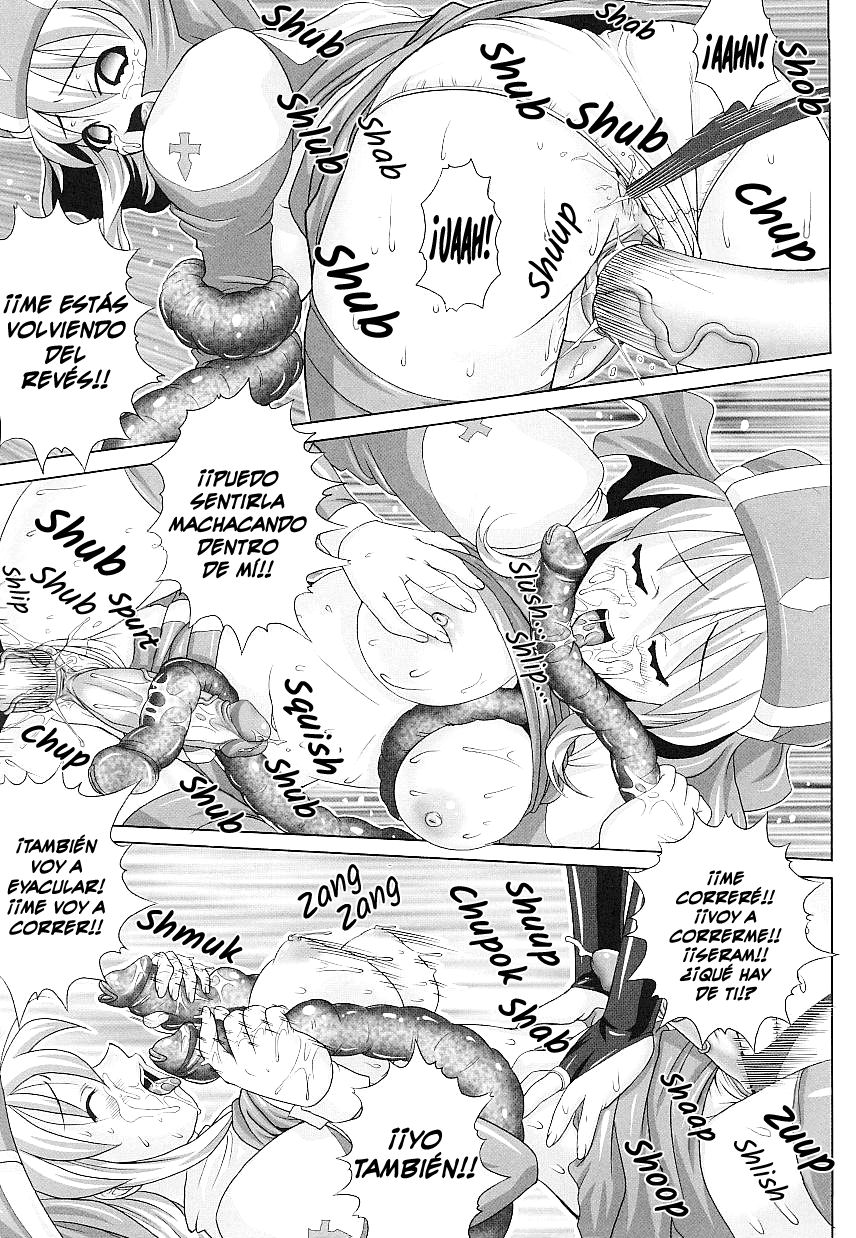 [Gattsun] Hama Otome Exorcister | El exorcismo de la doncella exorcista (Tatakau Heroine Ryoujoku Anthology Toukiryoujoku 20) [Spanish] =Vile= [Decensored] imagen número 15