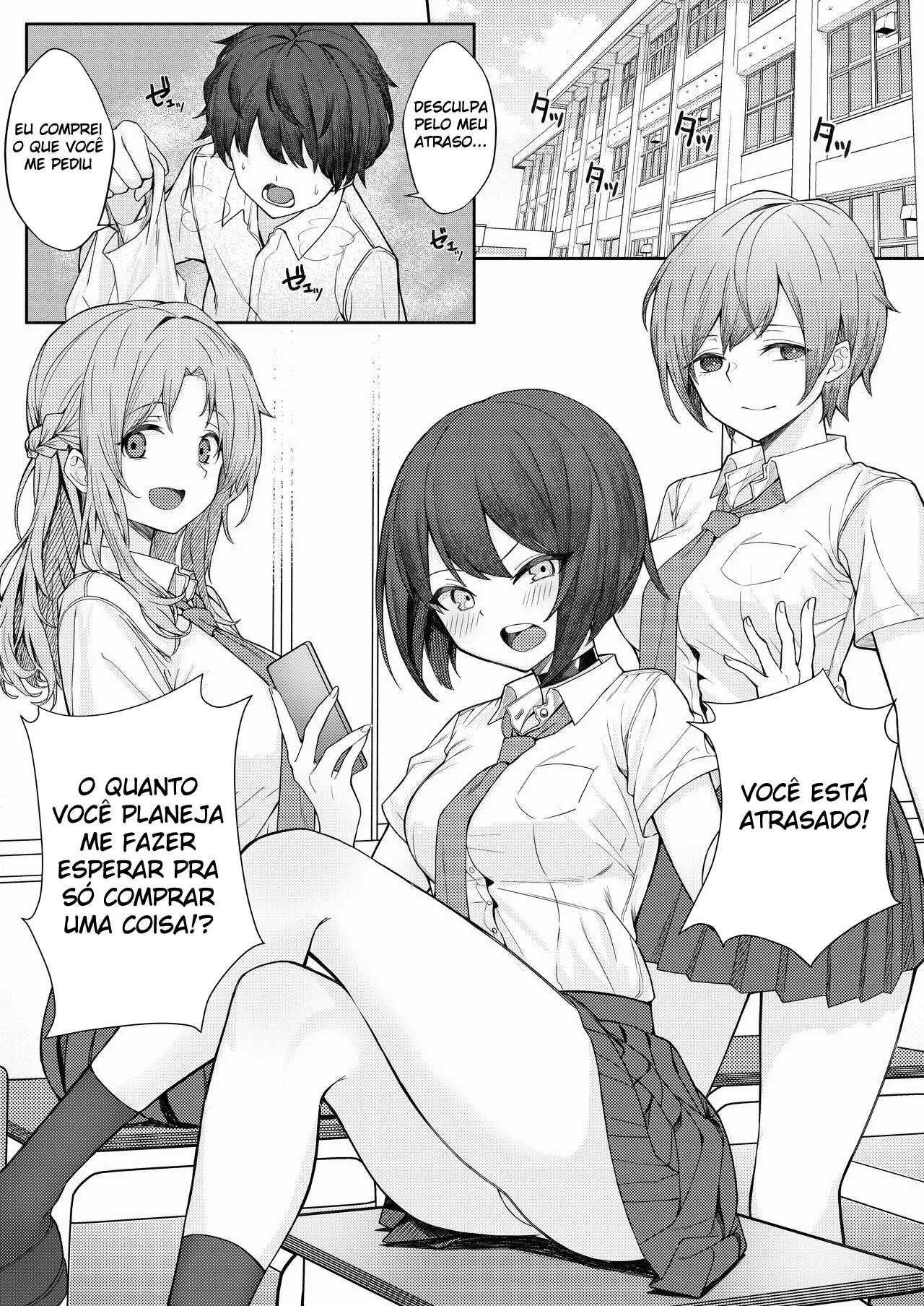 [Kamatsuka (Kamatsuka)] Boku no Koto o Ijimetekuru Osananajimi no Tomodachi to Ura de wa Kossori Yarimakutteru Hon [Portuguese-BR] [Digital] numero di immagine  3
