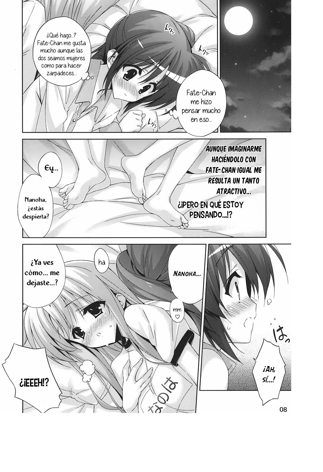 (C82) [Hitoride Dekirumon (Munyuu)] Nanoha no Nioi ga Ippai no Heya ni Zutto Futari de Iru Nante! Su-Ha-Su-Ha-! (Mahou Shoujo Lyrical Nanoha) [Spanish] [Nekomi Fansub] Bildnummer 7