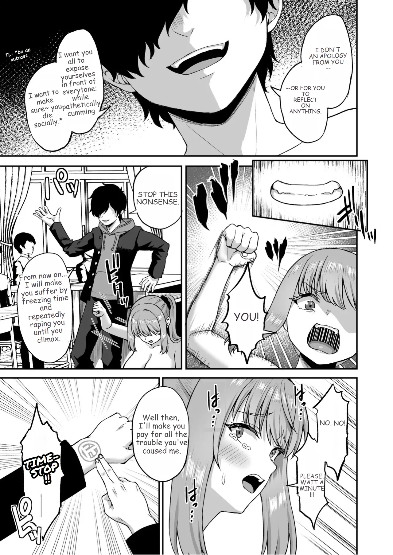 [Atsukan Rock (Akosuke)] Jikan Teishi no Chikara o Te ni Ireta Ore wa Yatsu ra ni Fukushuu suru | After Gaining the Power to Stop Time, I Took Revenge on All of Them [English] image number 49