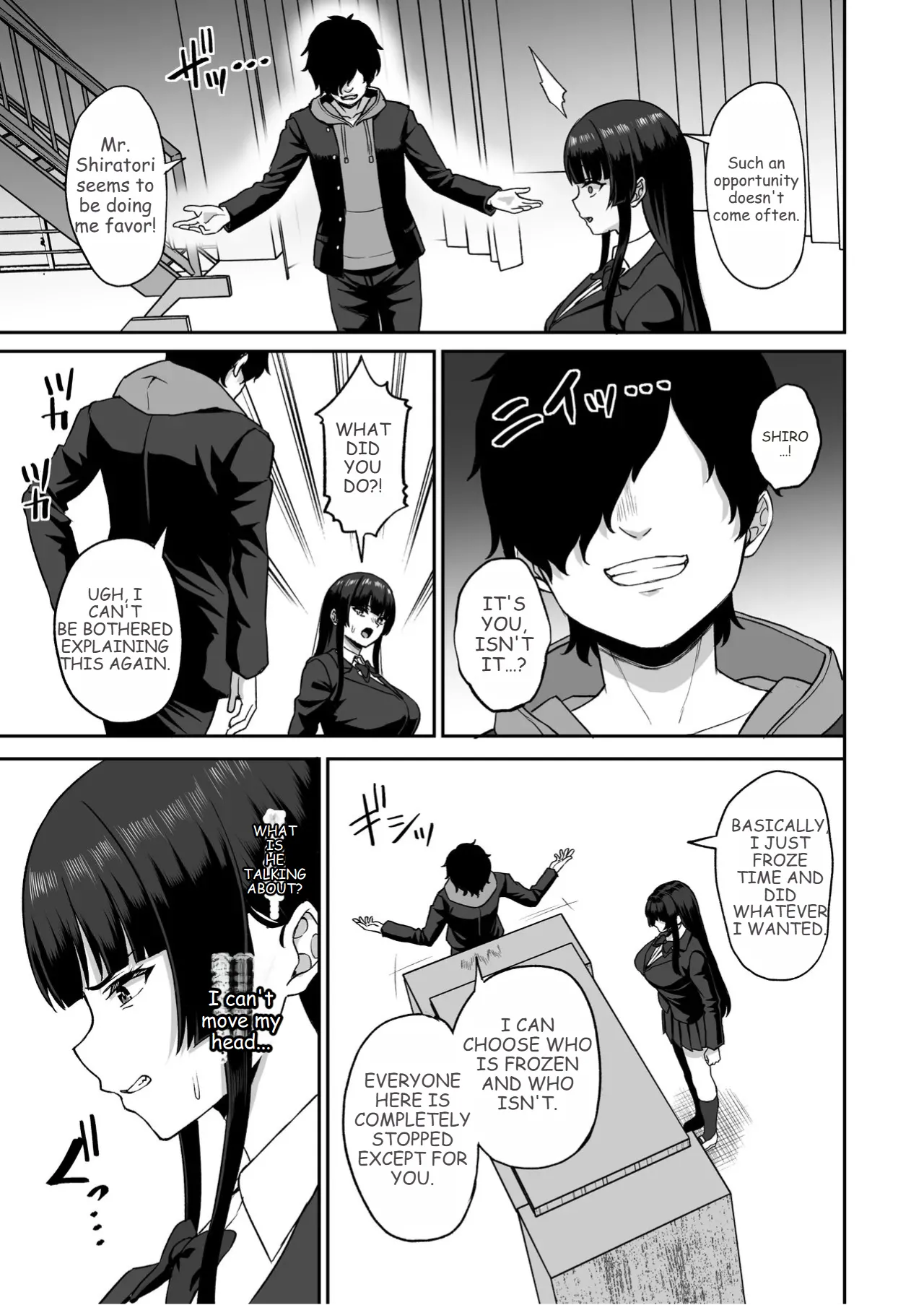 [Atsukan Rock (Akosuke)] Jikan Teishi no Chikara o Te ni Ireta Ore wa Yatsu ra ni Fukushuu suru | After Gaining the Power to Stop Time, I Took Revenge on All of Them [English] image number 57