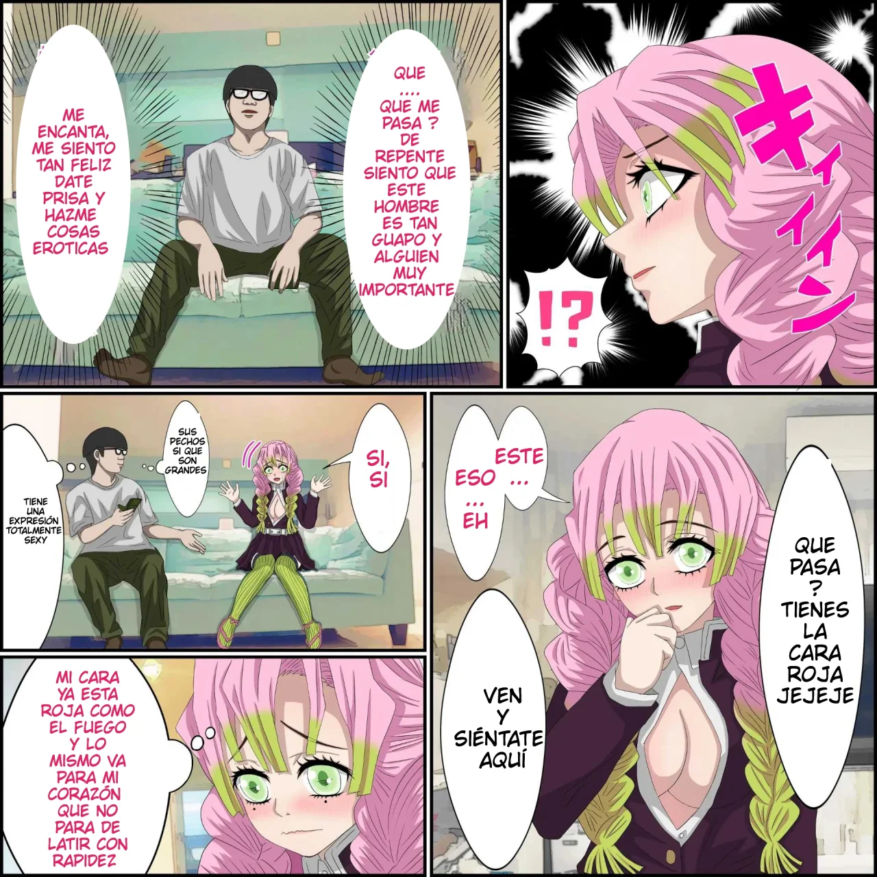 [Banana Style] Anime Chara to Seckle Dekiru Appli ''Kanroji Mitsuri Hen''｜La App con la que Puedes Cogerte a Personajes de Anime ~El Caso de Kanroji Mitsuri~ (Kimetsu no Yaiba) [Spanish] [Darkss 153] 图片编号 4