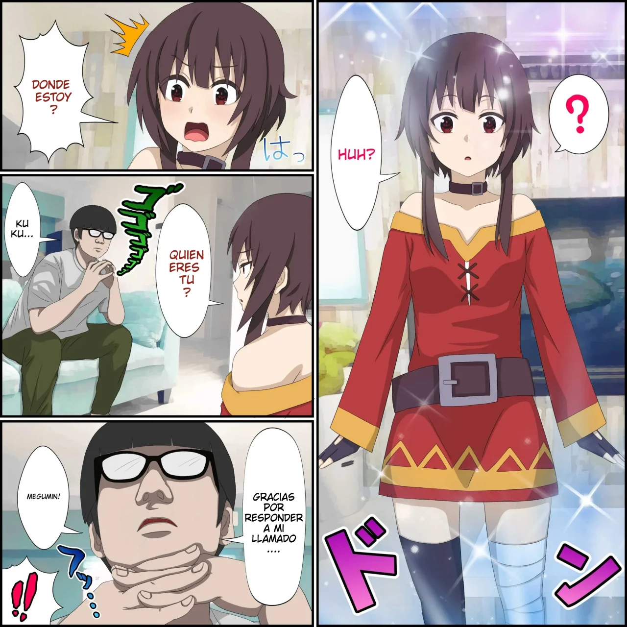 [Banana Style] Anime Chara to Seckle Dekiru Appli ''Megumin Shoukan Hen''｜La App con la que Puedes Cogerte a Personajes de Anime ~El Caso de la Invocación de Megumin~ (Kono Subarashii Sekai ni Syukufuku o!) [Spanish] [Darkss 153] image number 2