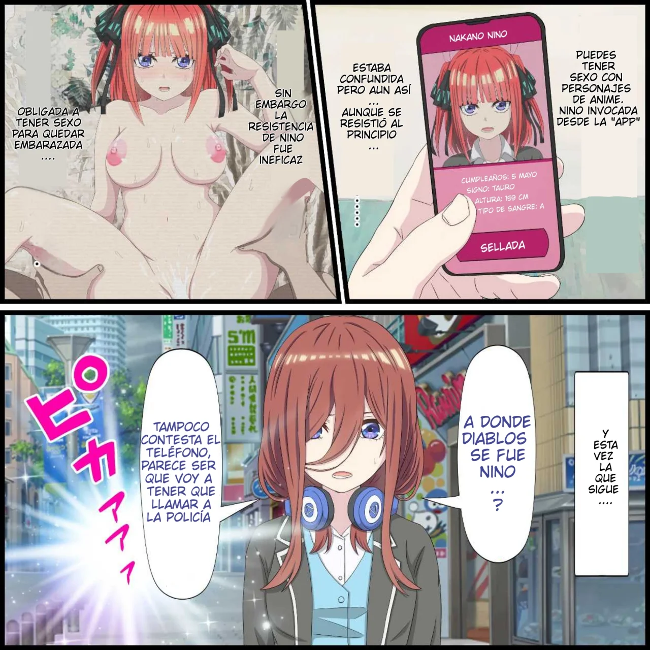 [Banana Style] Anime Chara to Seckle Dekiru Appli ''Miku Hen''｜La App con la que Puedes Cogerte a Personajes de Anime ~El Caso de Miku~ (Gotoubun no Hanayome) [Spanish] [Darkss 153] 图片编号 1