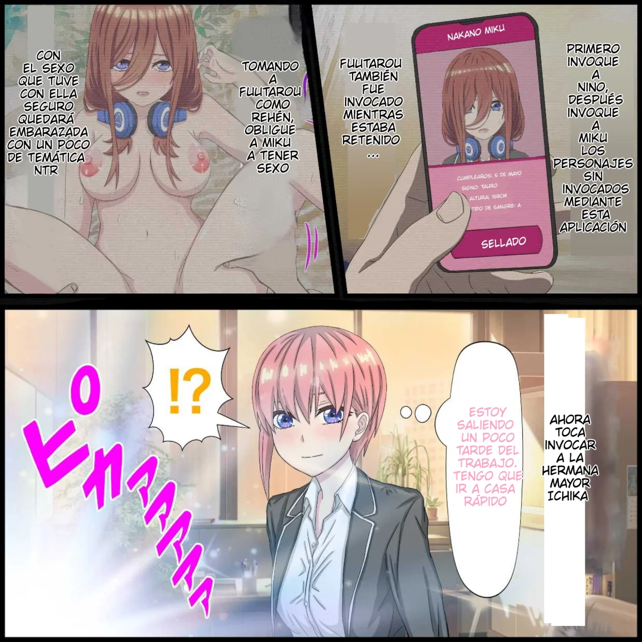 [Banana Style] Anime Chara to Seckle Dekiru Appli ''Ichika Hen''｜La App con la que Puedes Cogerte a Personajes de Anime ~El Caso de Ichika~ (Gotoubun no Hanayome) [Spanish] [Darkss 153] image number 1