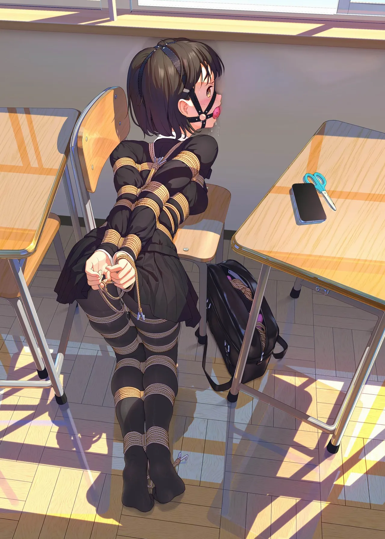 [Himitsu] Let's Get Tied Up! Koori (After School Self Bondage) [Russian] [Kult Very] изображение № 2