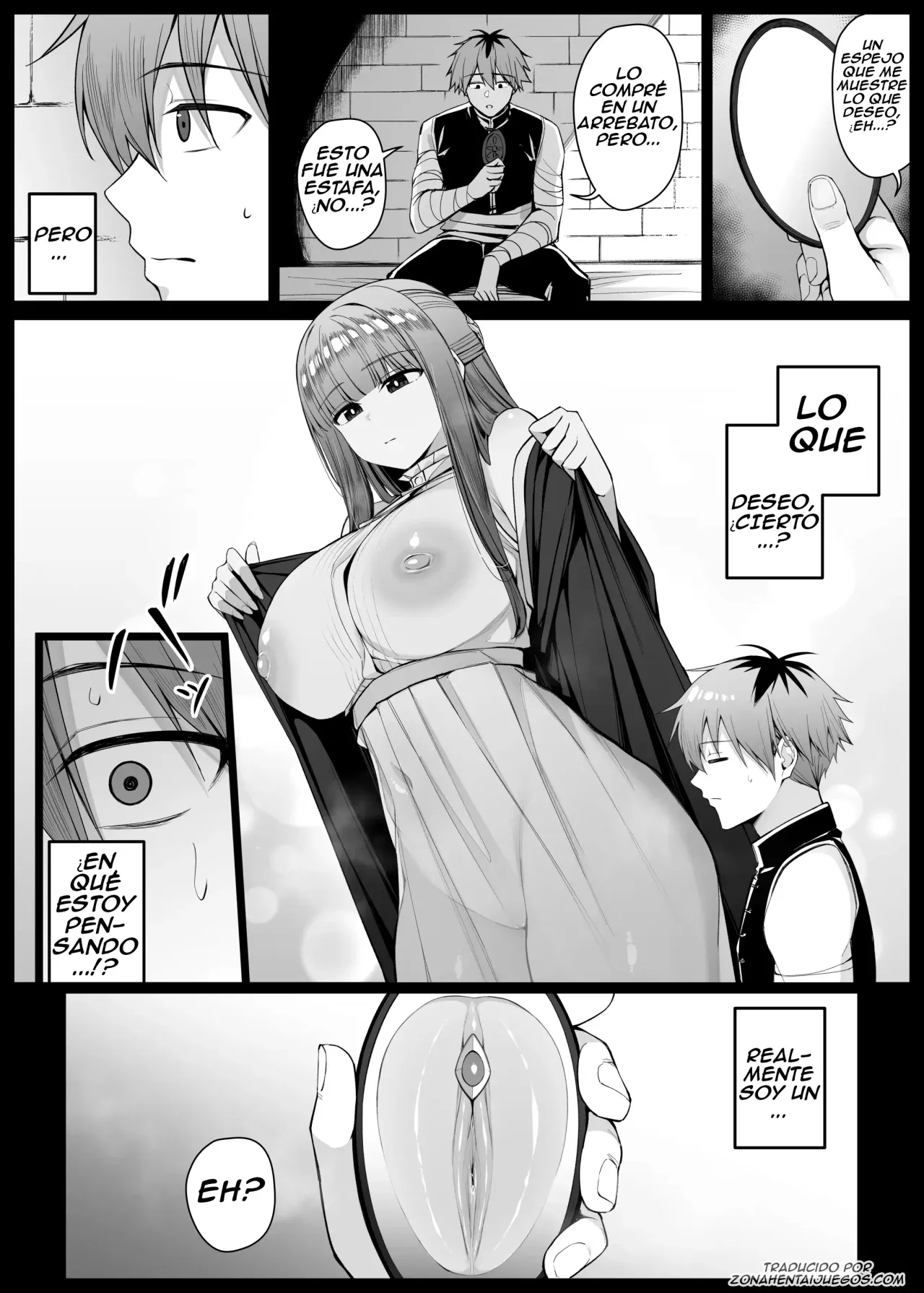 [Liyoosa] Nozomu Mono ga Touei Sareru Kagami o Te ni Ireta Stark｜Stark Obtuvo un Espejo que Proyecta lo que Desea (Sousou no Frieren) [Spanish] [ZonaHentaiJuegos] 图片编号 1