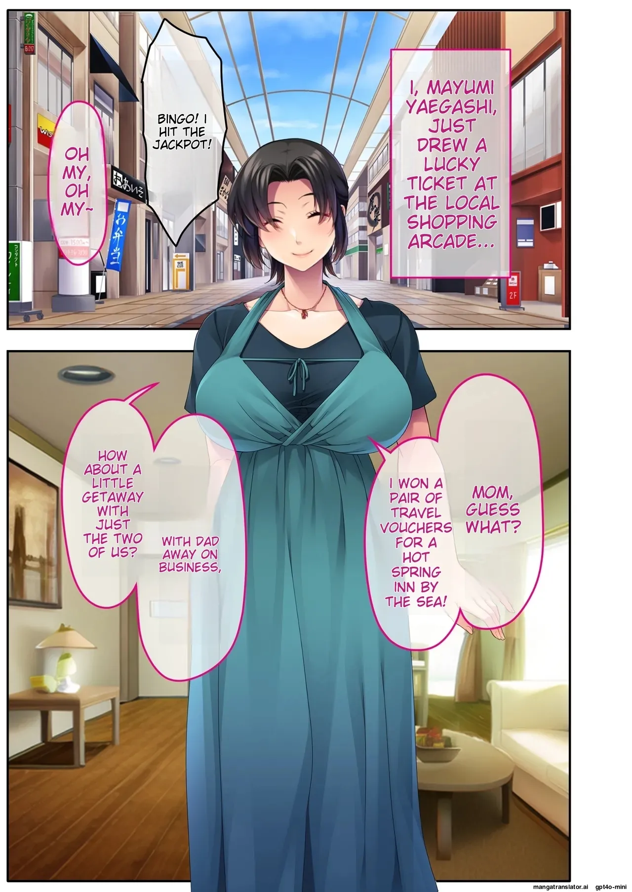 The busty promiscuous mom seduced by the playboys ~ The laid-back stepmom transforms a beach babe! Mosaic Comic Compilation numero di immagine  2