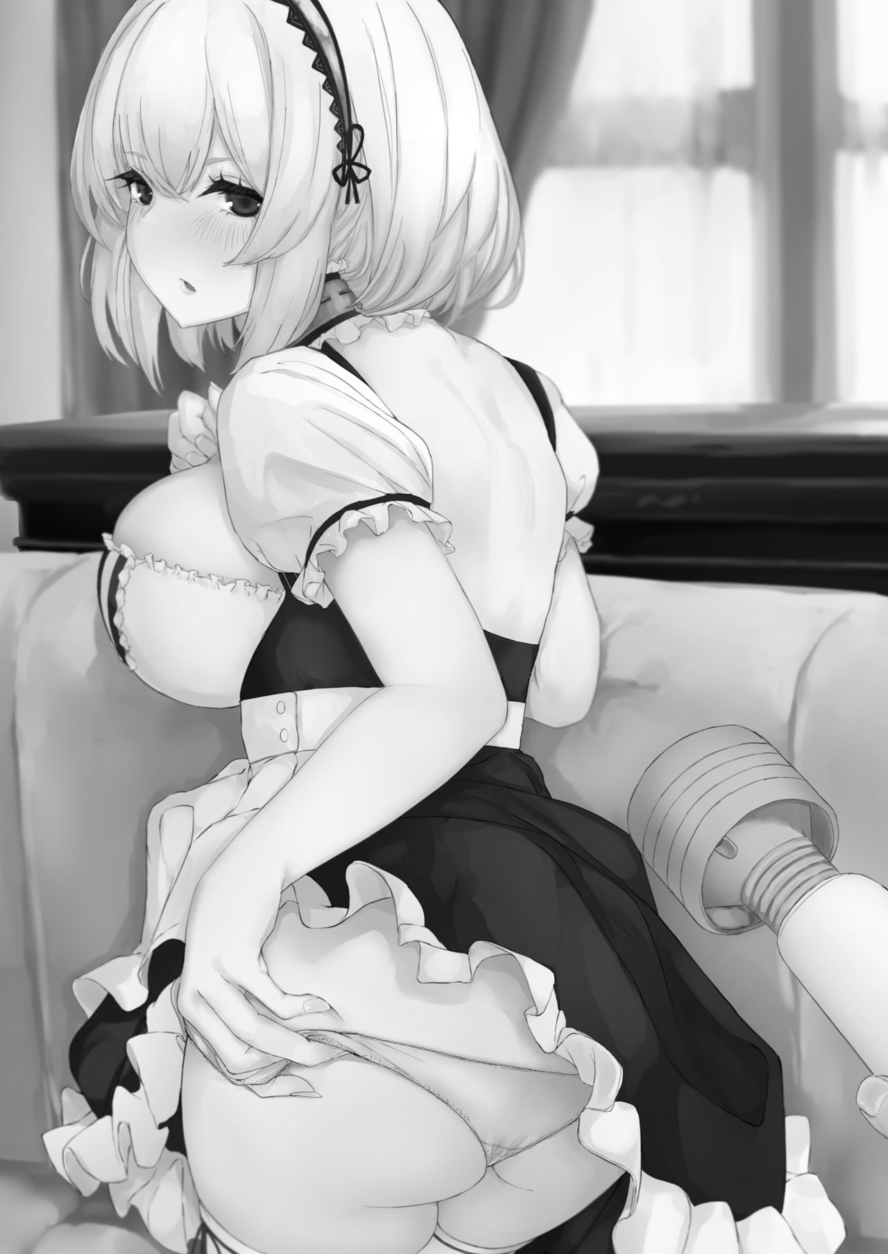 [necosinθ (Tenpuu Kaya)] AzuLan Sousenkyo 1-i ni Natta Oppai no Ookii Ponkotsu Ero Maid ni Ecchi na Oshioki Shitetara Nagare de Honban Ecchi Shiteta (Azur Lane) [Korean] [Digital] image number 3