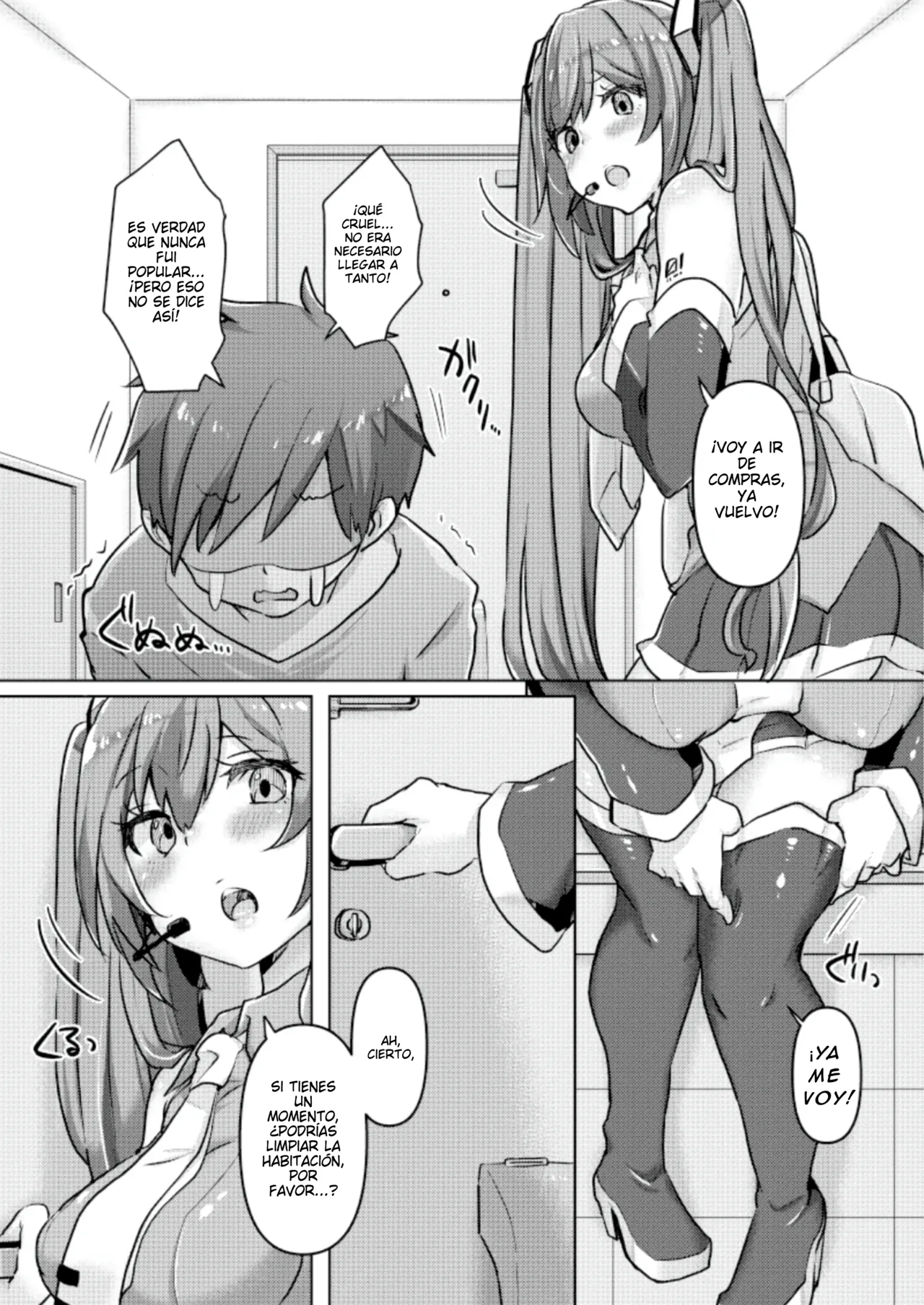 [Kusoyuridanchi (Johnson)] Miku-chan ni Saimin Appli o Tsukatte Echi Echi na Koto o Itasu Hon | Un libro sobre cómo usar una app de hipnosis con Miku  (VOCALOID) [Spanish] [Digital] numero di immagine  4