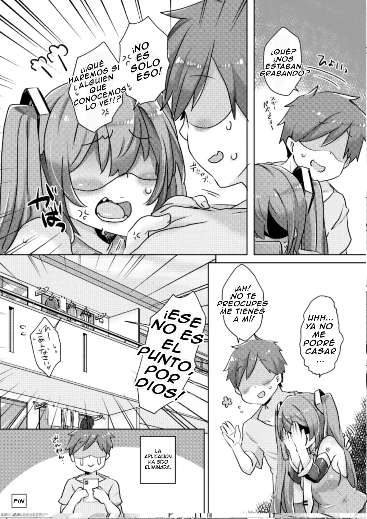 [Kusoyuridanchi (Johnson)] Miku-chan ni Saimin Appli o Tsukatte Echi Echi na Koto o Itasu Hon | Un libro sobre cómo usar una app de hipnosis con Miku  (VOCALOID) [Spanish] [Digital] numero di immagine  24