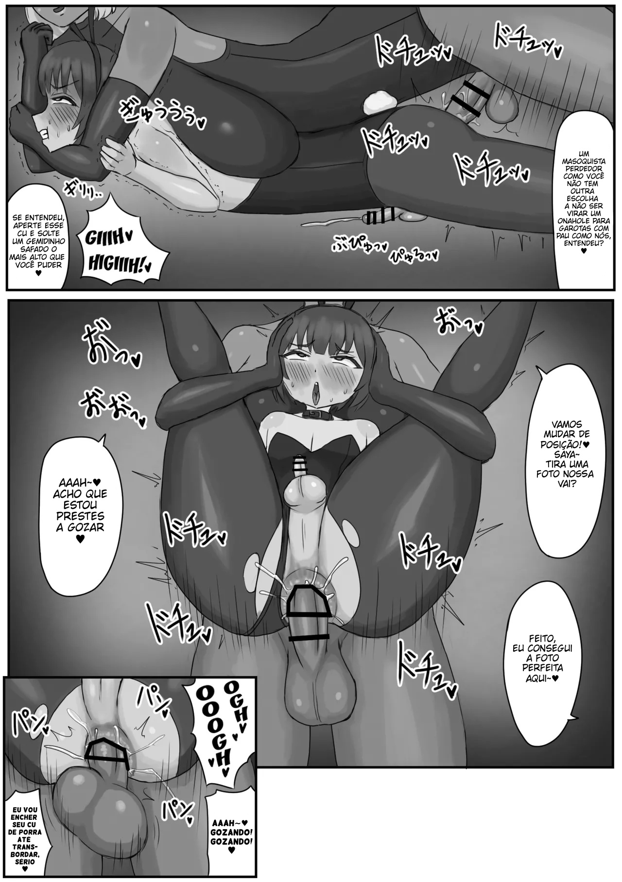 [Kousaten] Bunny Josou Danshi ga Succubus Cos no Futanari-tachi ni Mazo Onaho ni Sarechau Hanashi [Portuguese-BR] 图片编号 31