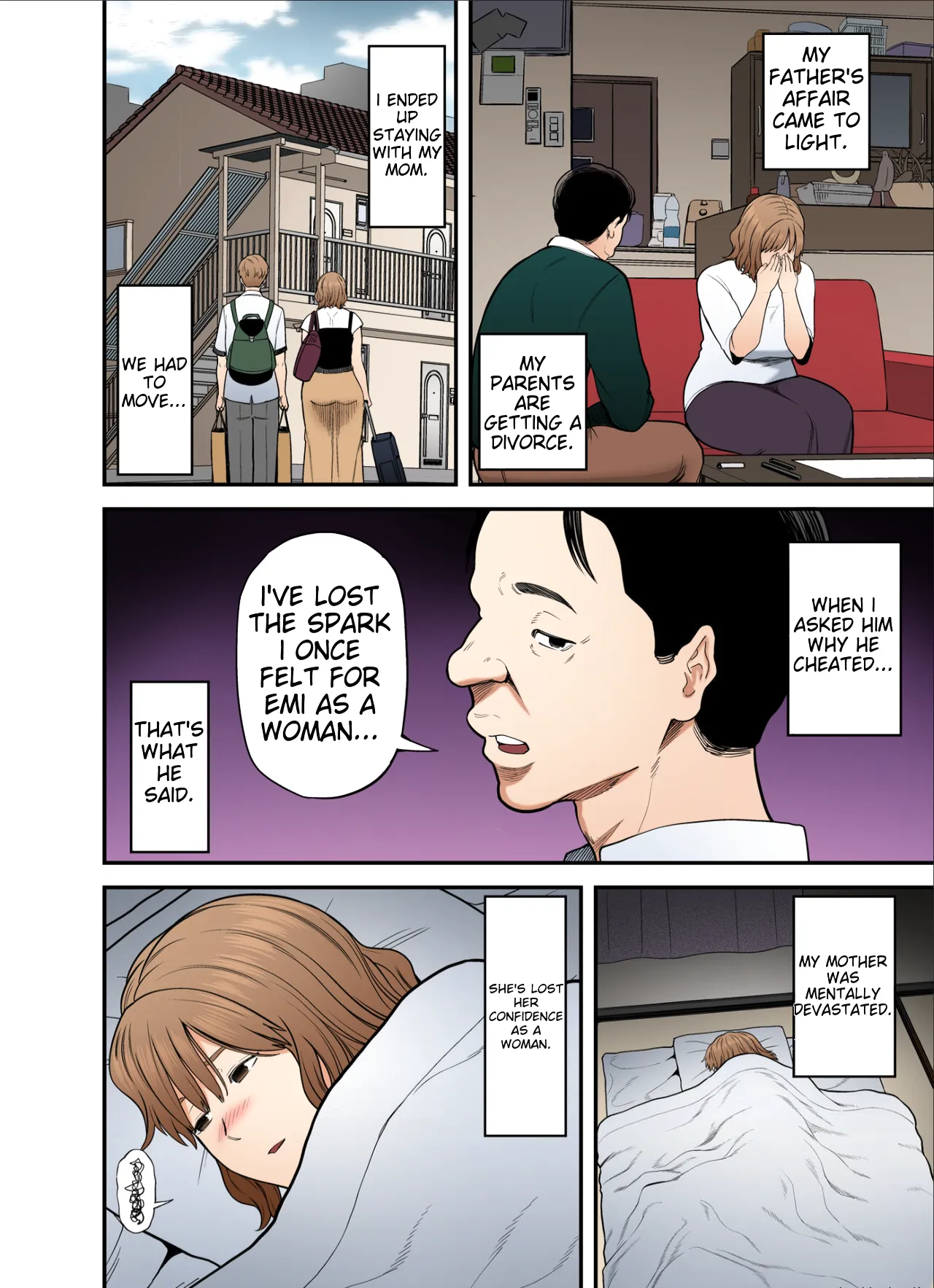 [Kakarudou (Maccha Neji)] Mou Ore dake no Onna janai Kaa-san | Mom, You're No Longer Just My Special Woman. [English] [Colorized][Alyssaqueen] image number 6