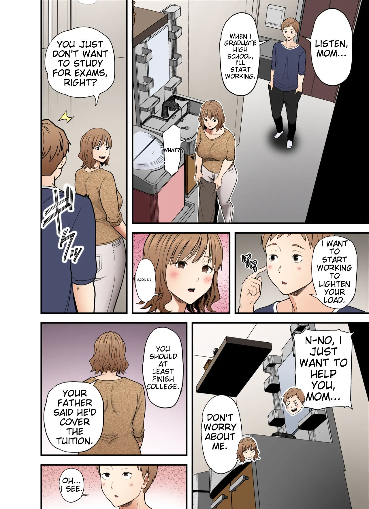 [Kakarudou (Maccha Neji)] Mou Ore dake no Onna janai Kaa-san | Mom, You're No Longer Just My Special Woman. [English] [Colorized][Alyssaqueen] image number 18