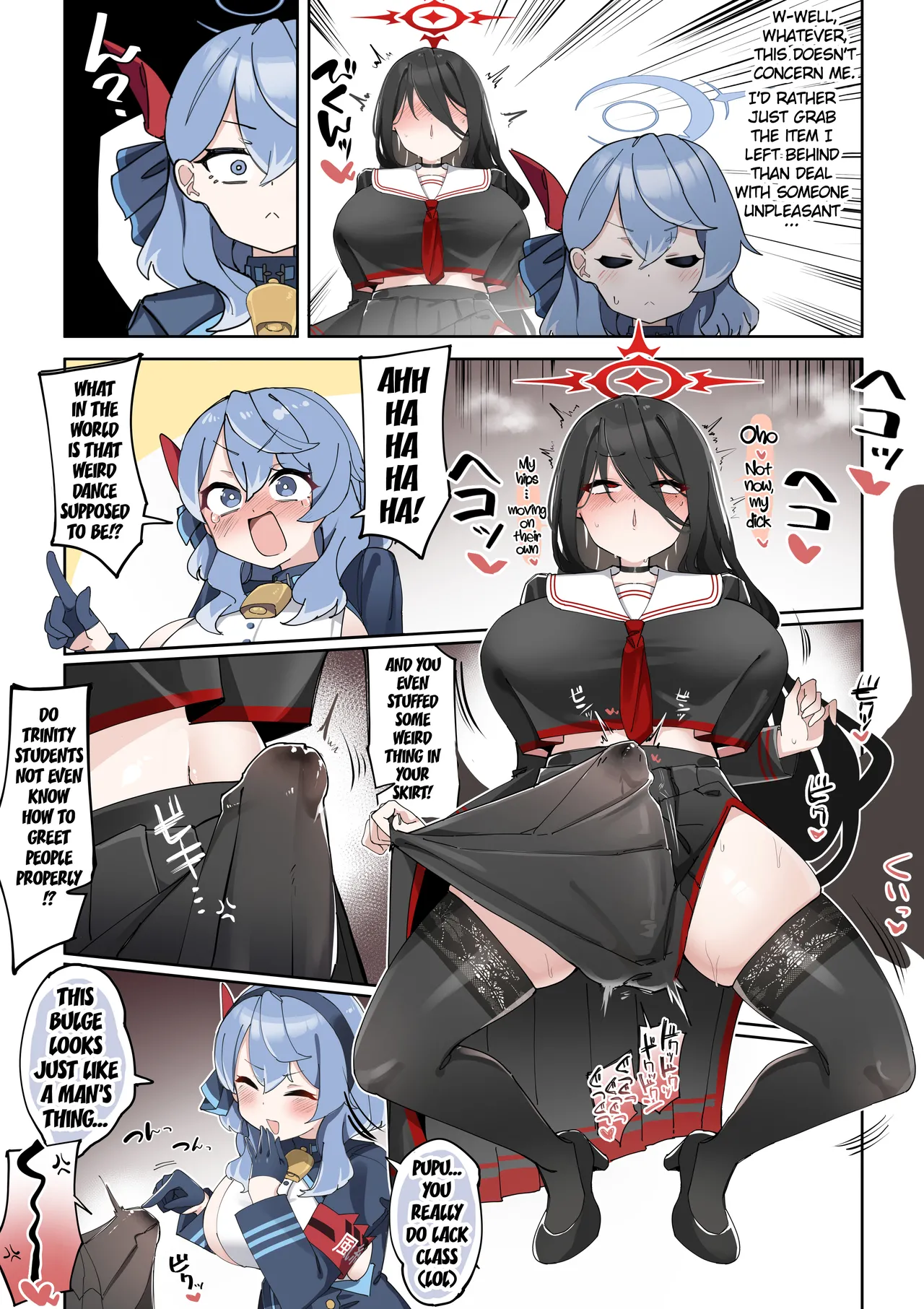 [Zea Lark] Futanari Hasumi-san vs Muttsuri Maso Mesu Ako-chan Manga (Blue Archive) [English] 이미지 번호 13