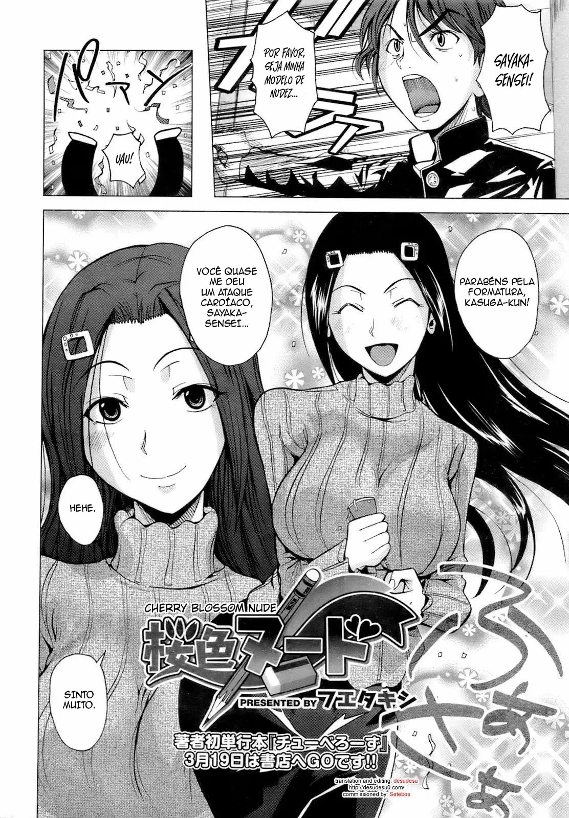 [Fuetakishi] Sakurairo Nude | Cherry Blossom Nude (COMIC Megastore 2009-04) [Portuguese-BR] [Bakai.org] [Decensored] image number 2