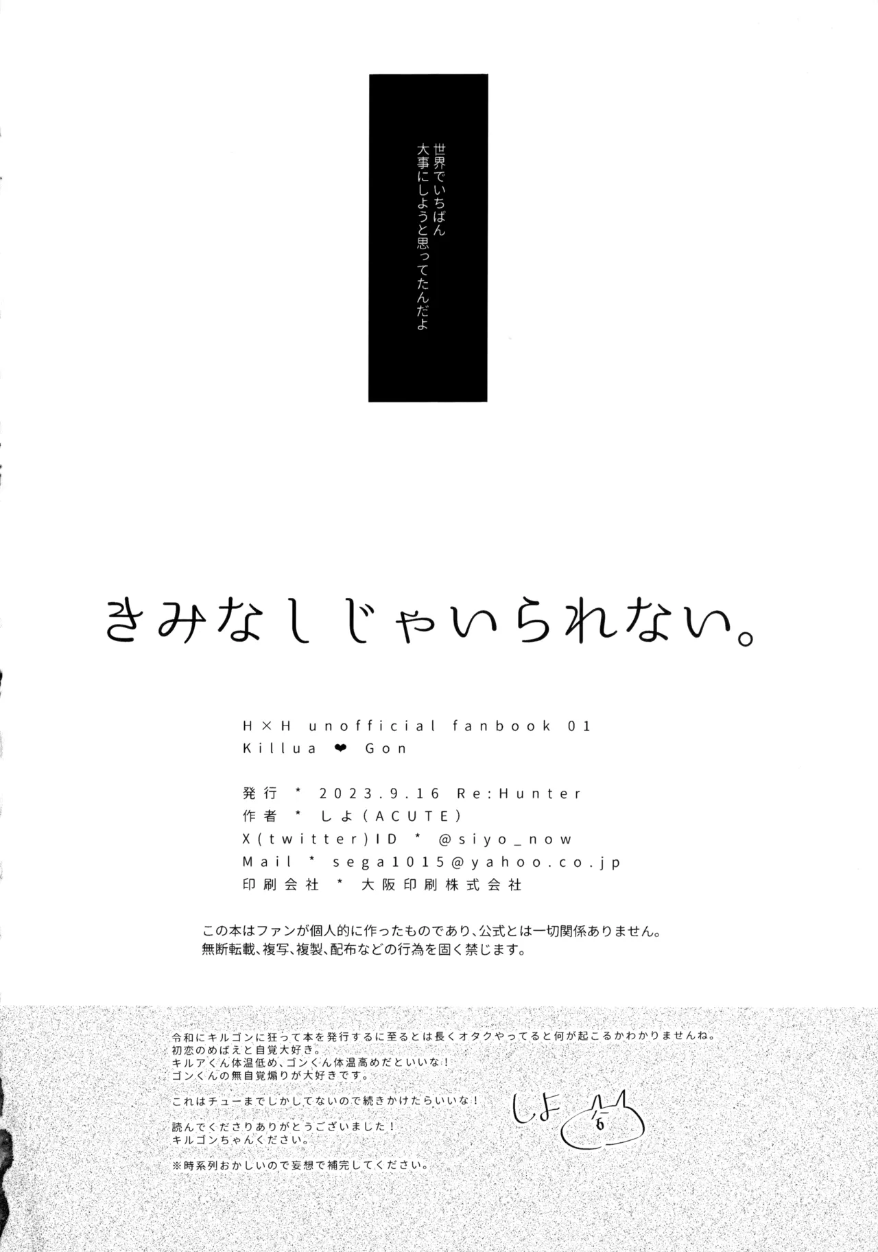 (Re:HUNTER 09) [ACUTE (Siyo)] Kimi Nashi ja Irarenai. (Hunter x Hunter) numero di immagine  27