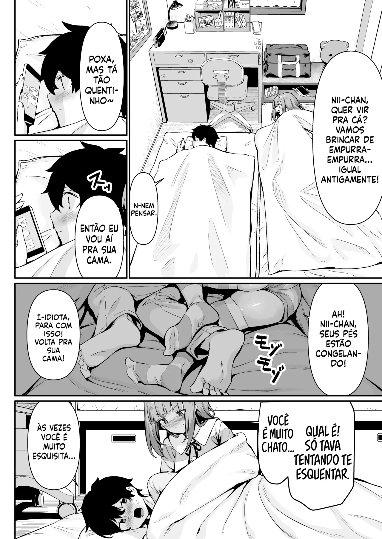 [Yokoya Manjirou] Chikubi Gottsunko kara Hajimaru Imouto to no H na Asobi | De Esbarrões Inocentes a Brincadeiras Quentes com Minha Irmã [Portuguese-BR] numero di immagine  20