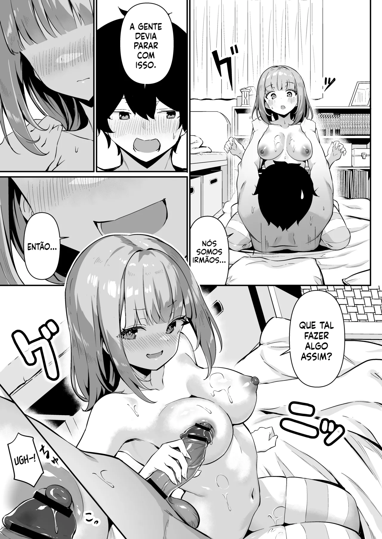 [Yokoya Manjirou] Chikubi Gottsunko kara Hajimaru Imouto to no H na Asobi | De Esbarrões Inocentes a Brincadeiras Quentes com Minha Irmã [Portuguese-BR] numero di immagine  31