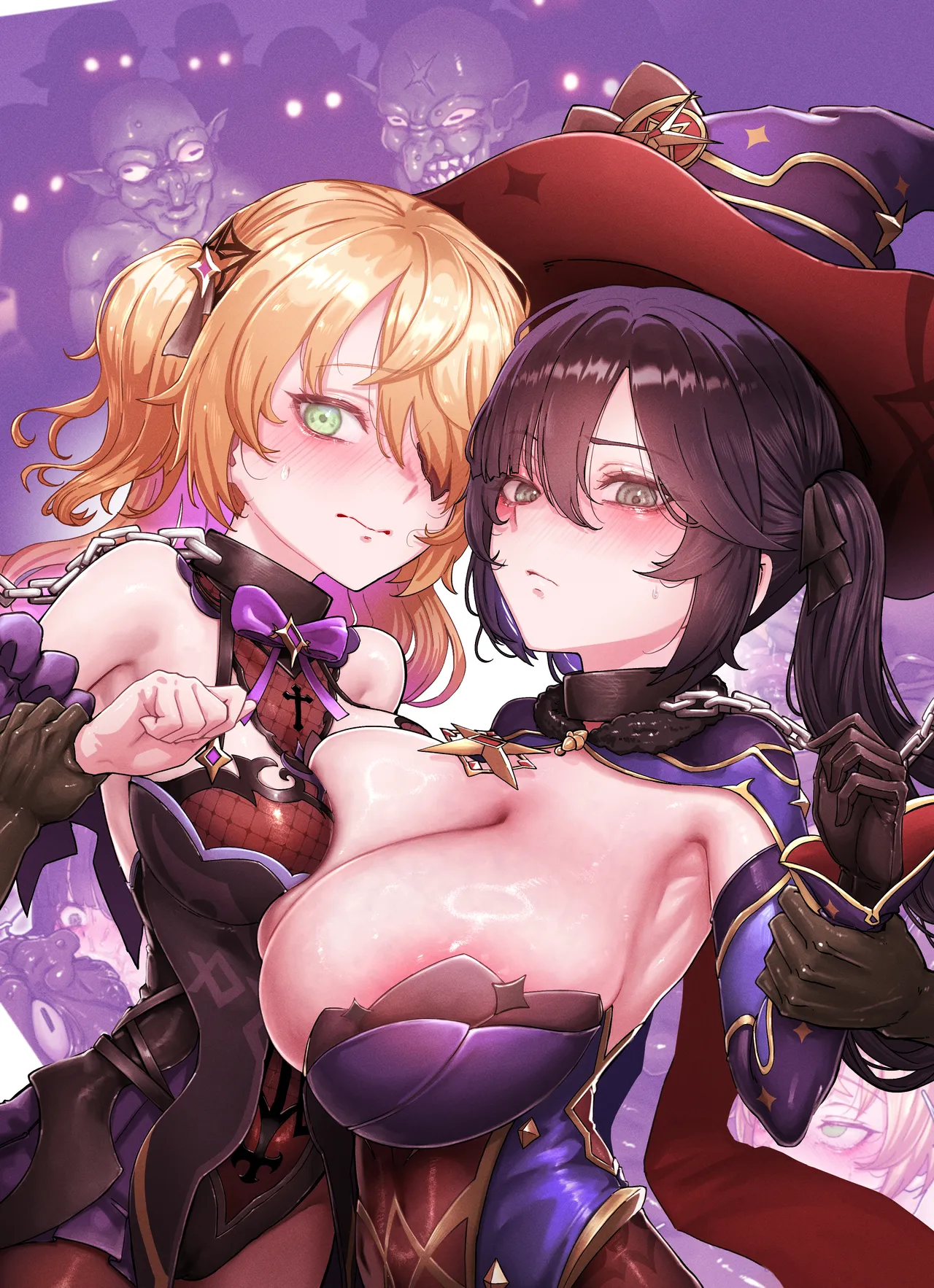 [Horori] Teyvat Gravure #10: Mona & Fischl GOBLIN Impact (Genshin Impact) [Textless] [Decensored] image number 1