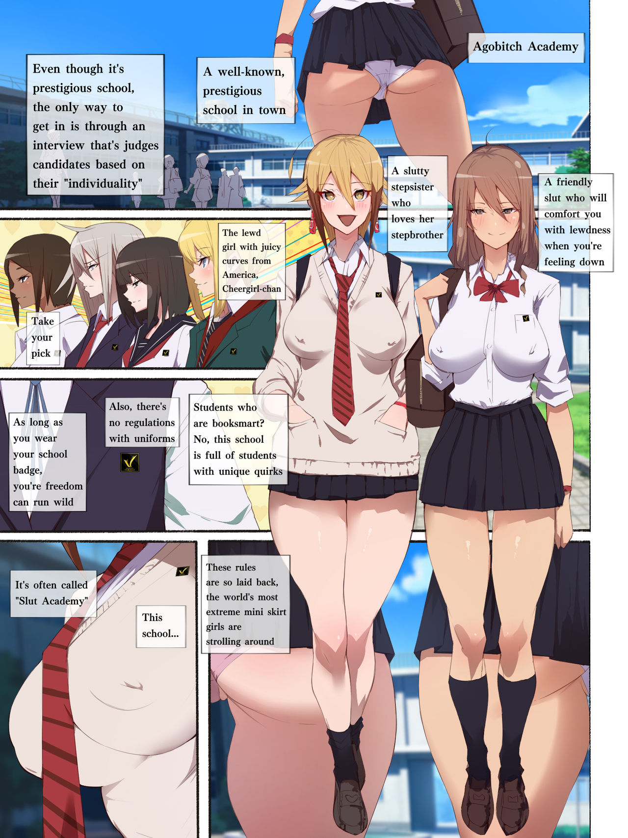[Aikokusha (Agobitch Nee-san)] Seifuku Bishoujo 2gakki Ee!? Oshiri ni Koishiteru? Cheer Girl-chan to Dosukebe na Onnanoko-tachi dattee? [English] [Incomplete] изображение № 3