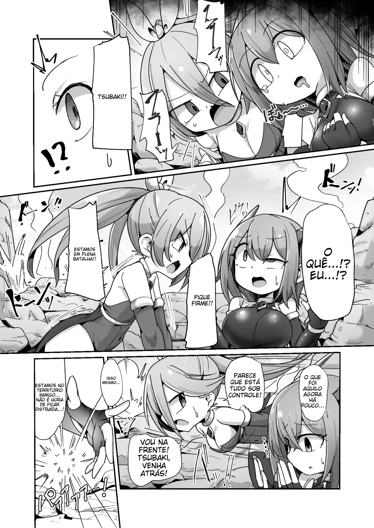 [Echie Kokufuku Aka (Monota)] Maryoku Tank Choukyou sareta Koto mo Sukkari Wasurete no Kono Ko to Teki Ajito ni Idonjau Onna Hero-chan [Portuguese-BR] 画像番号 4