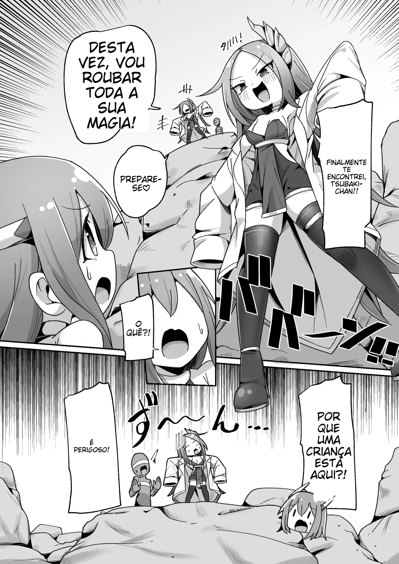 [Echie Kokufuku Aka (Monota)] Maryoku Tank Choukyou sareta Koto mo Sukkari Wasurete no Kono Ko to Teki Ajito ni Idonjau Onna Hero-chan [Portuguese-BR] 画像番号 6