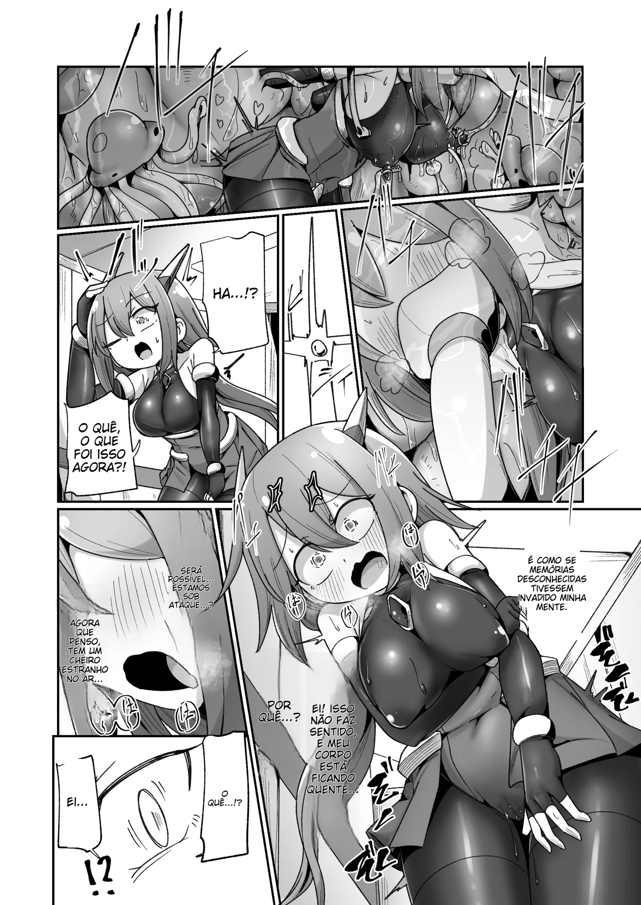 [Echie Kokufuku Aka (Monota)] Maryoku Tank Choukyou sareta Koto mo Sukkari Wasurete no Kono Ko to Teki Ajito ni Idonjau Onna Hero-chan [Portuguese-BR] 画像番号 11