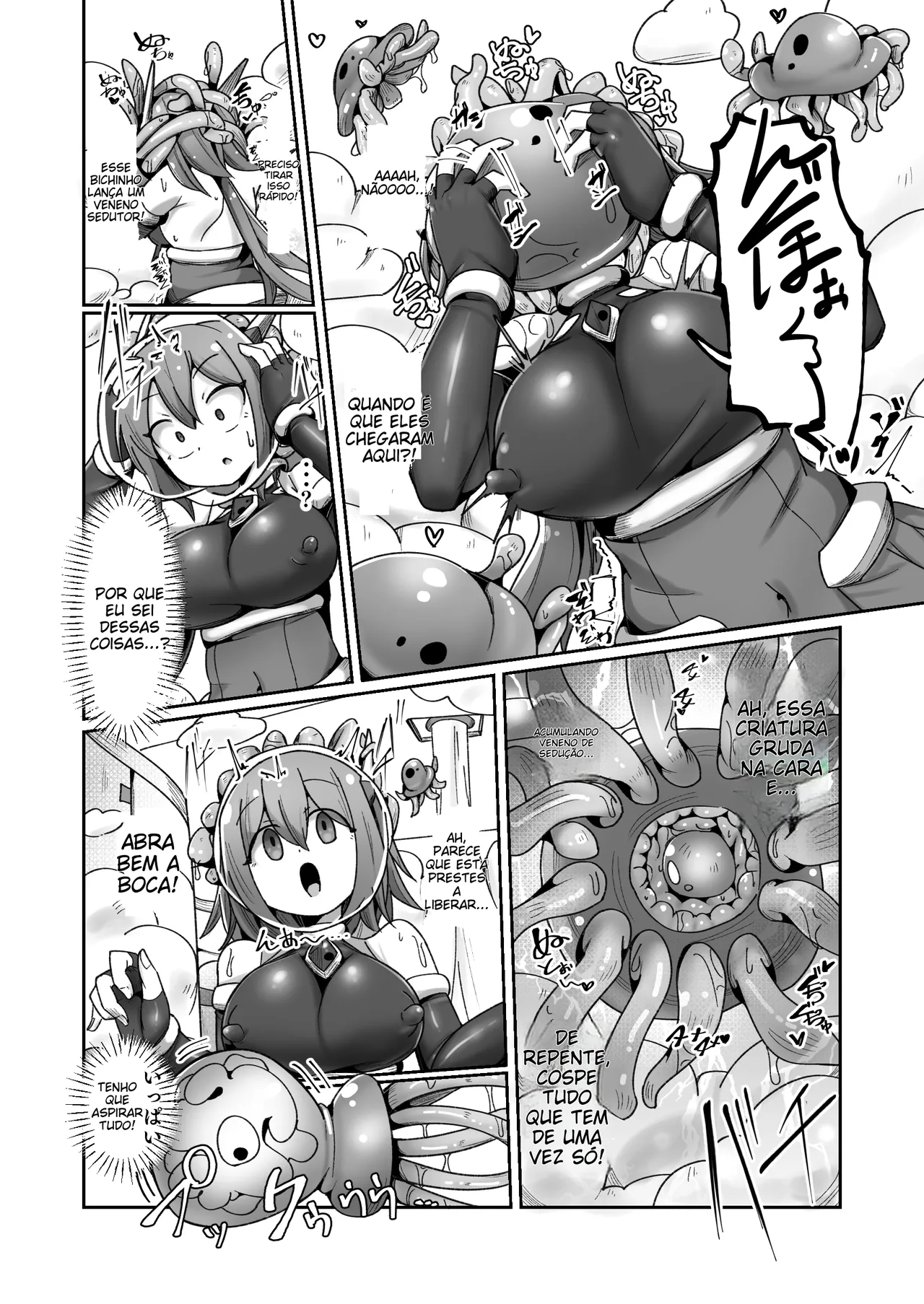 [Echie Kokufuku Aka (Monota)] Maryoku Tank Choukyou sareta Koto mo Sukkari Wasurete no Kono Ko to Teki Ajito ni Idonjau Onna Hero-chan [Portuguese-BR] 画像番号 14