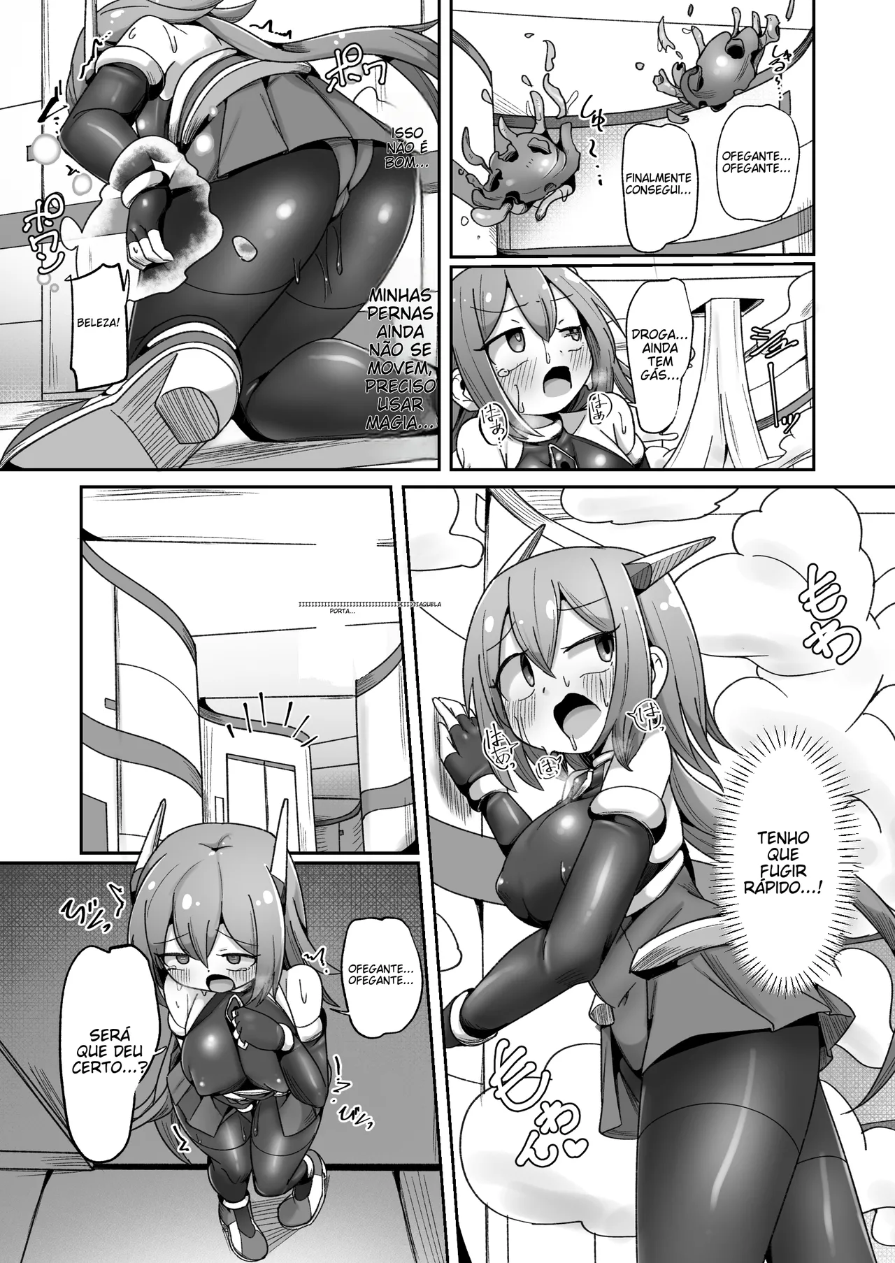 [Echie Kokufuku Aka (Monota)] Maryoku Tank Choukyou sareta Koto mo Sukkari Wasurete no Kono Ko to Teki Ajito ni Idonjau Onna Hero-chan [Portuguese-BR] 画像番号 17