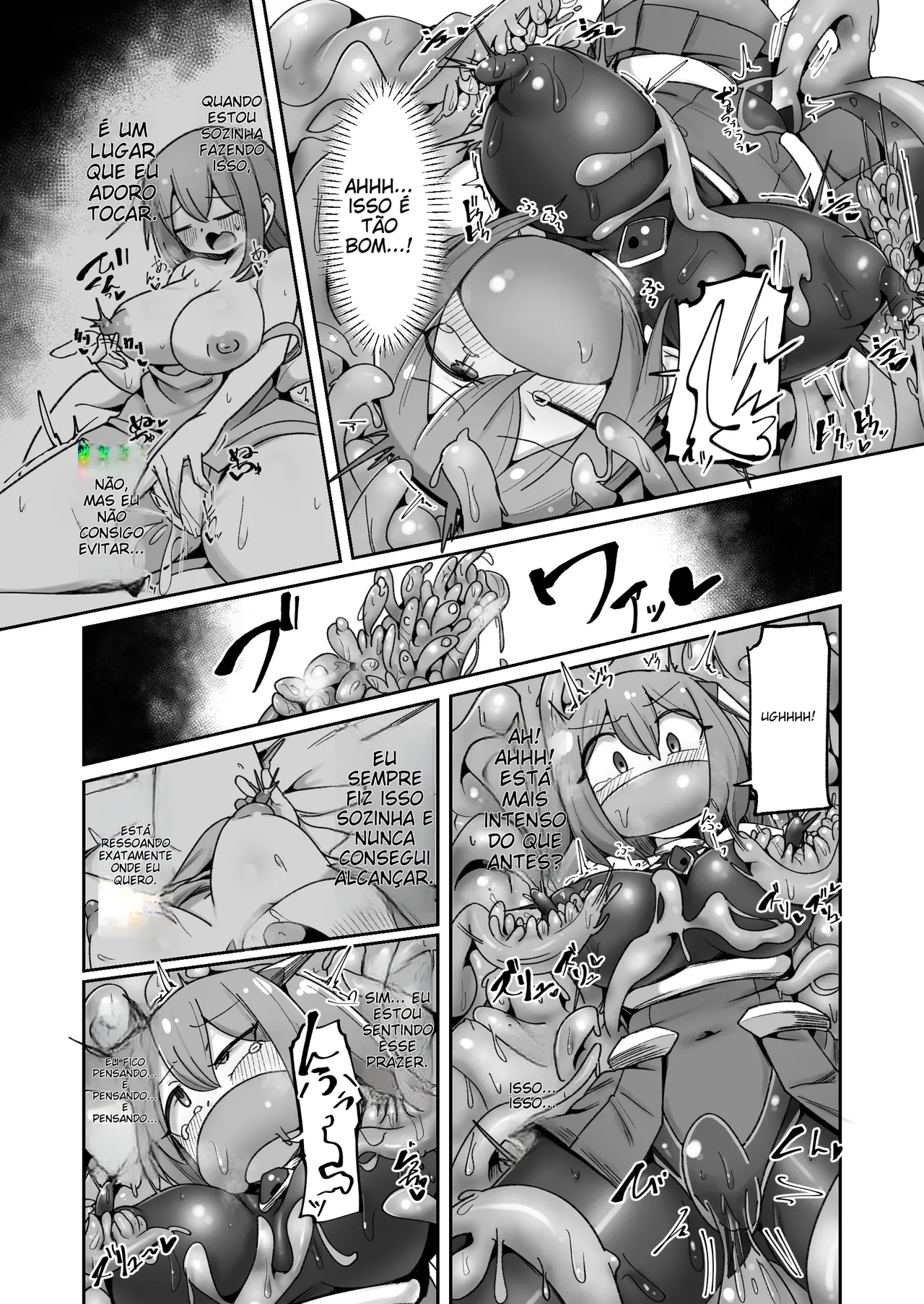 [Echie Kokufuku Aka (Monota)] Maryoku Tank Choukyou sareta Koto mo Sukkari Wasurete no Kono Ko to Teki Ajito ni Idonjau Onna Hero-chan [Portuguese-BR] 画像番号 25