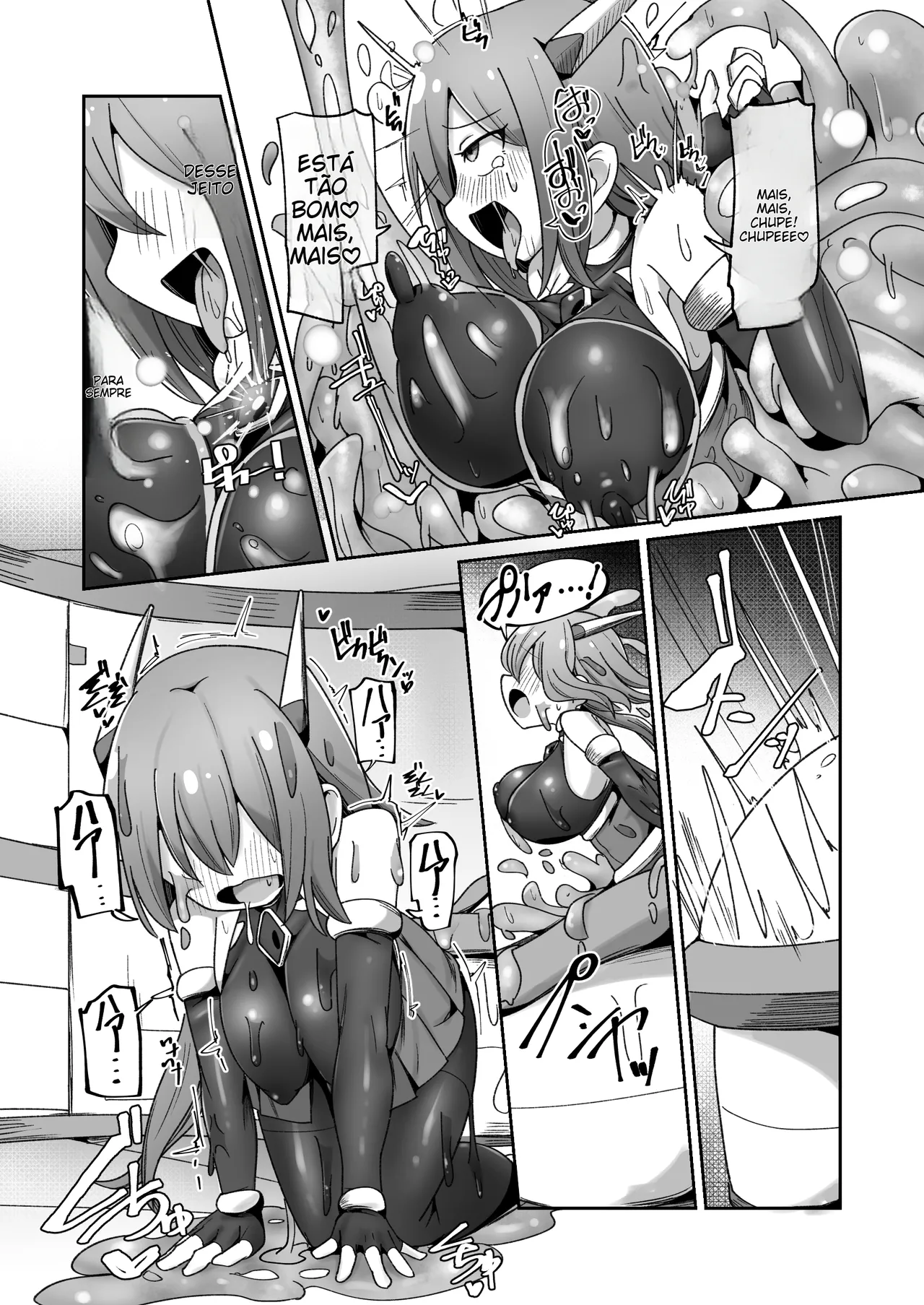 [Echie Kokufuku Aka (Monota)] Maryoku Tank Choukyou sareta Koto mo Sukkari Wasurete no Kono Ko to Teki Ajito ni Idonjau Onna Hero-chan [Portuguese-BR] 画像番号 28