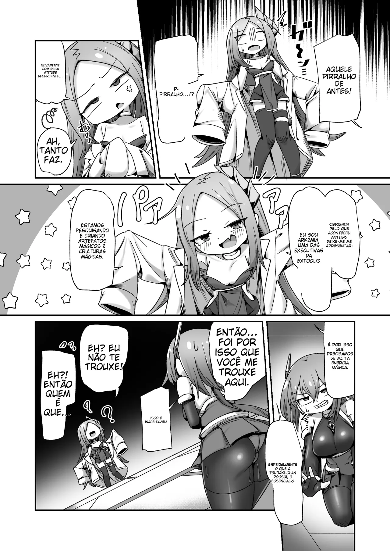 [Echie Kokufuku Aka (Monota)] Maryoku Tank Choukyou sareta Koto mo Sukkari Wasurete no Kono Ko to Teki Ajito ni Idonjau Onna Hero-chan [Portuguese-BR] 画像番号 34