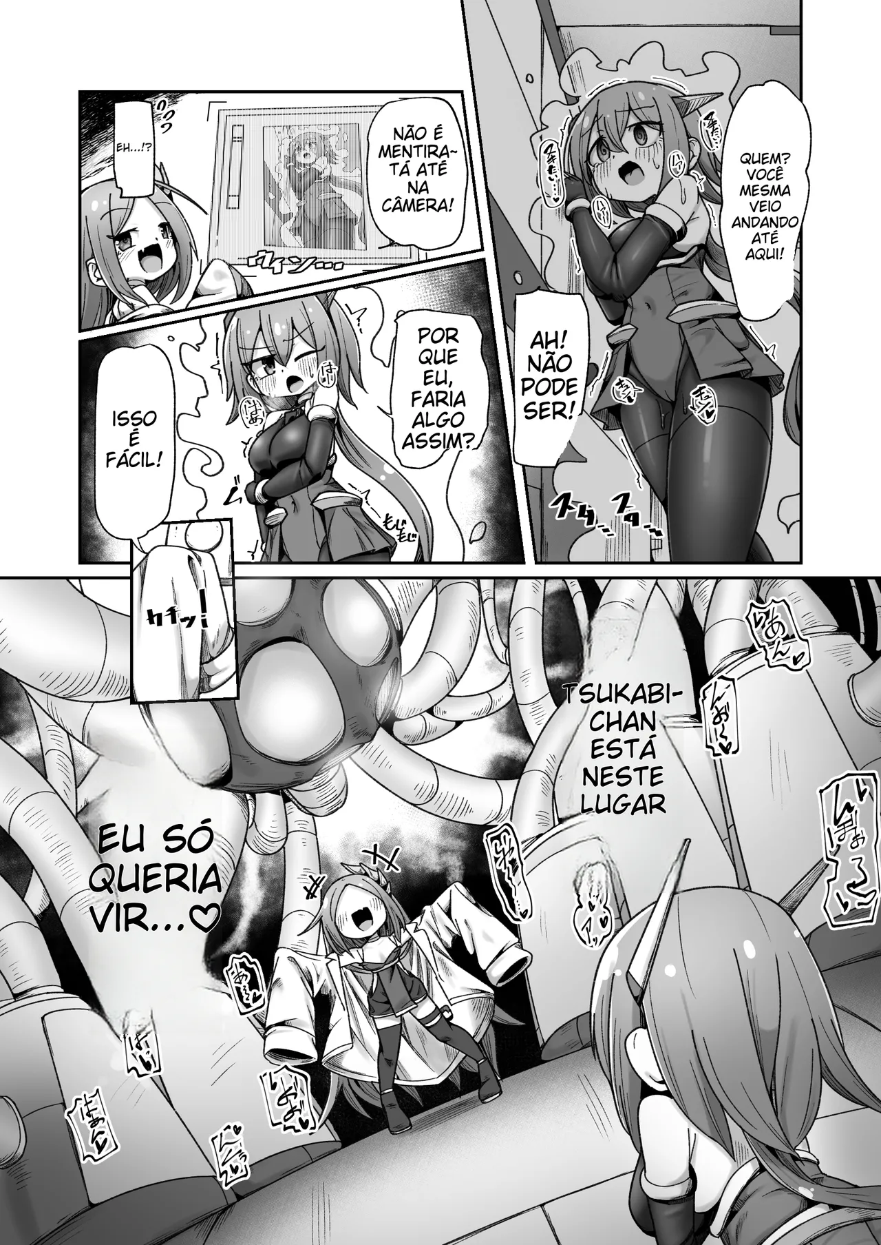 [Echie Kokufuku Aka (Monota)] Maryoku Tank Choukyou sareta Koto mo Sukkari Wasurete no Kono Ko to Teki Ajito ni Idonjau Onna Hero-chan [Portuguese-BR] 画像番号 35