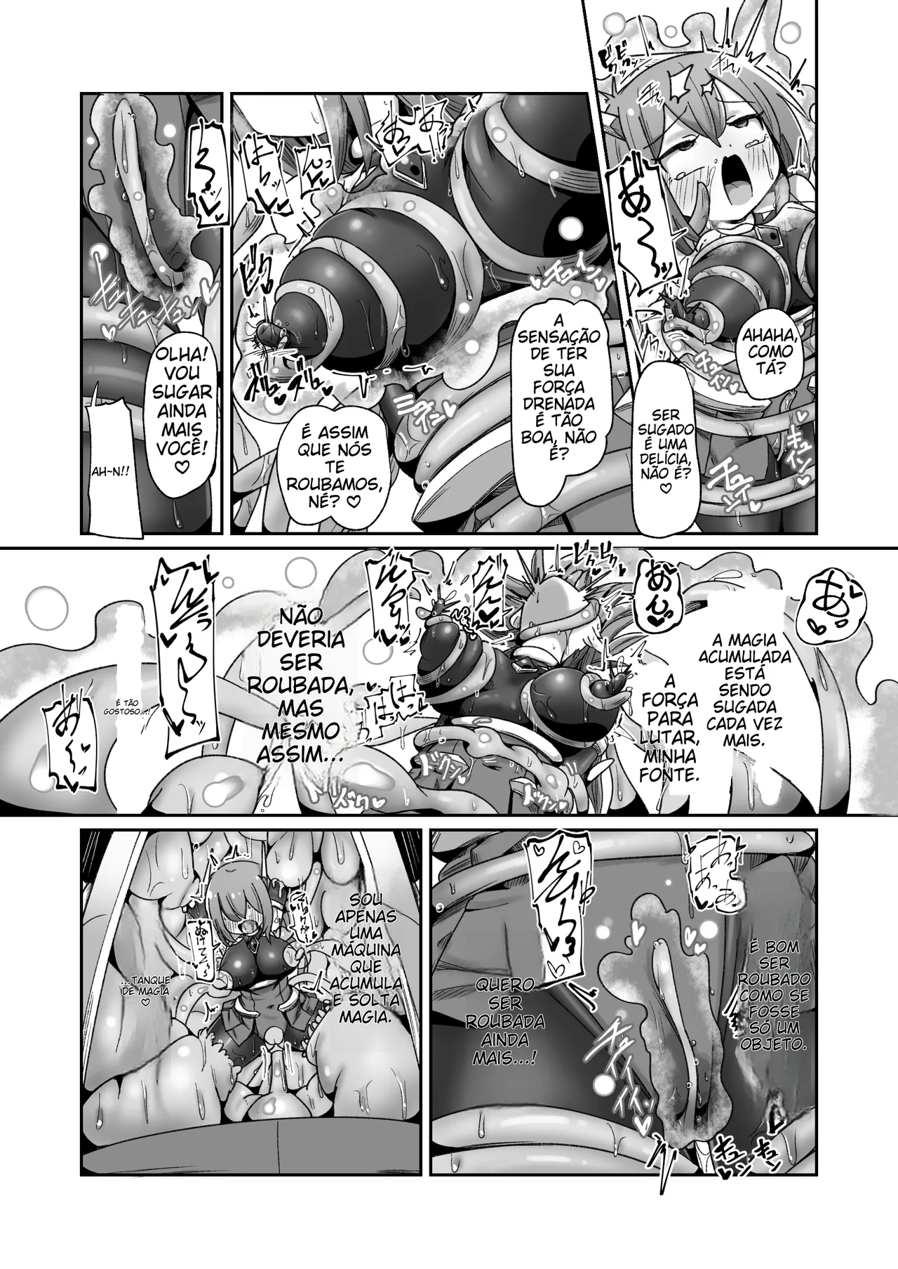 [Echie Kokufuku Aka (Monota)] Maryoku Tank Choukyou sareta Koto mo Sukkari Wasurete no Kono Ko to Teki Ajito ni Idonjau Onna Hero-chan [Portuguese-BR] 画像番号 39