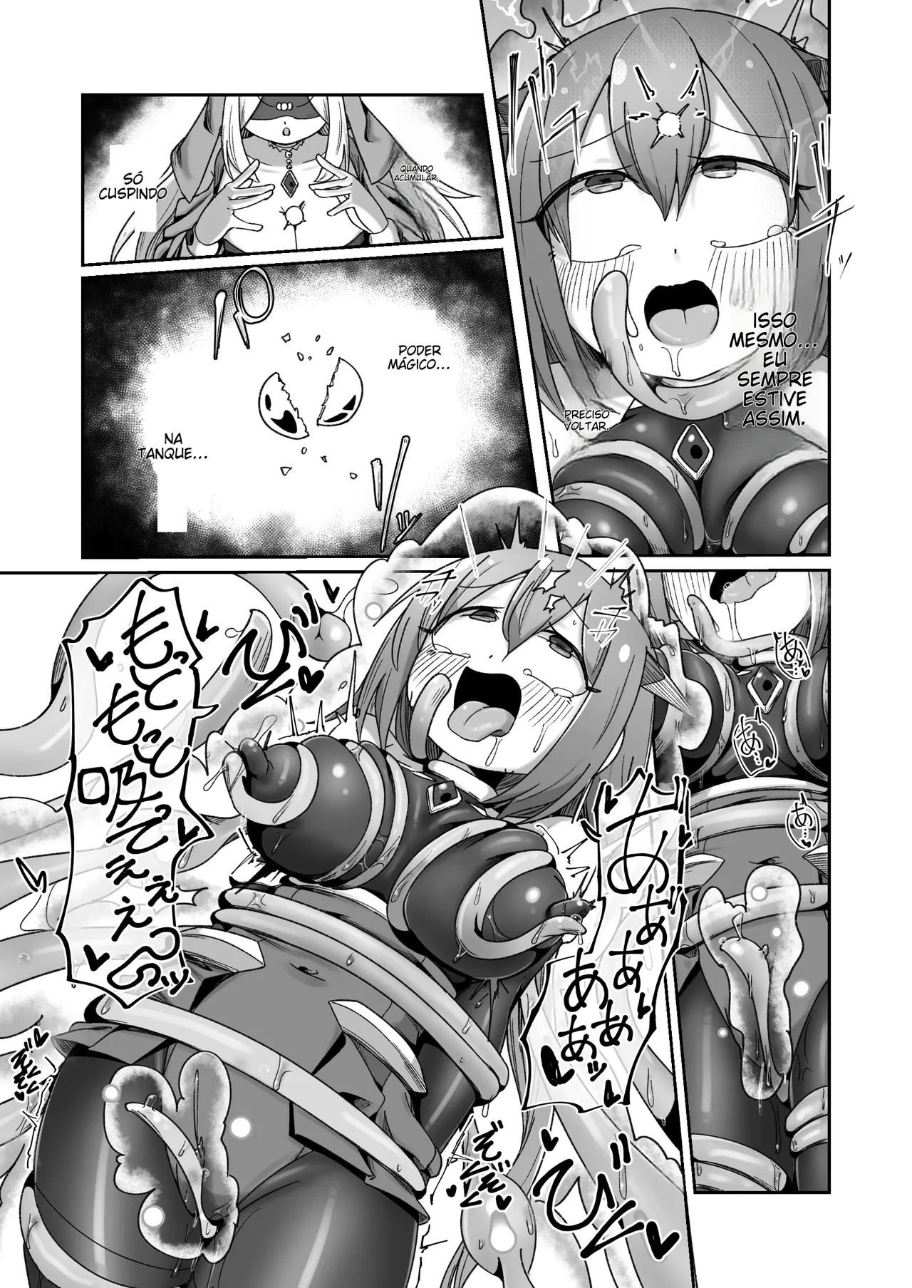 [Echie Kokufuku Aka (Monota)] Maryoku Tank Choukyou sareta Koto mo Sukkari Wasurete no Kono Ko to Teki Ajito ni Idonjau Onna Hero-chan [Portuguese-BR] 画像番号 40