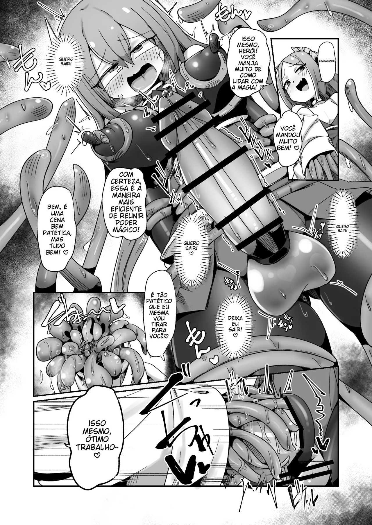 [Echie Kokufuku Aka (Monota)] Maryoku Tank Choukyou sareta Koto mo Sukkari Wasurete no Kono Ko to Teki Ajito ni Idonjau Onna Hero-chan [Portuguese-BR] 画像番号 42