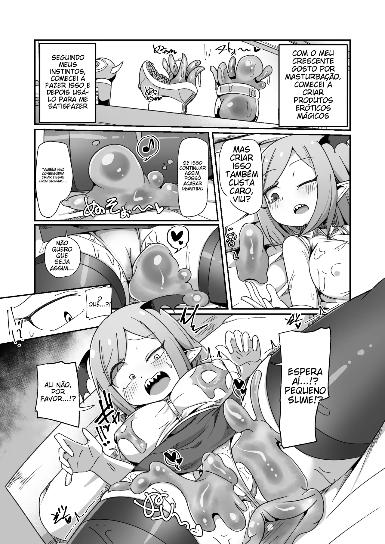 [Echie Kokufuku Aka (Monota)] Kaisha no Kane de Tsukutta Ero Dungeon de Soudai na Onani o Suru Monster Shain-chan [Portuguese-BR] image number 10