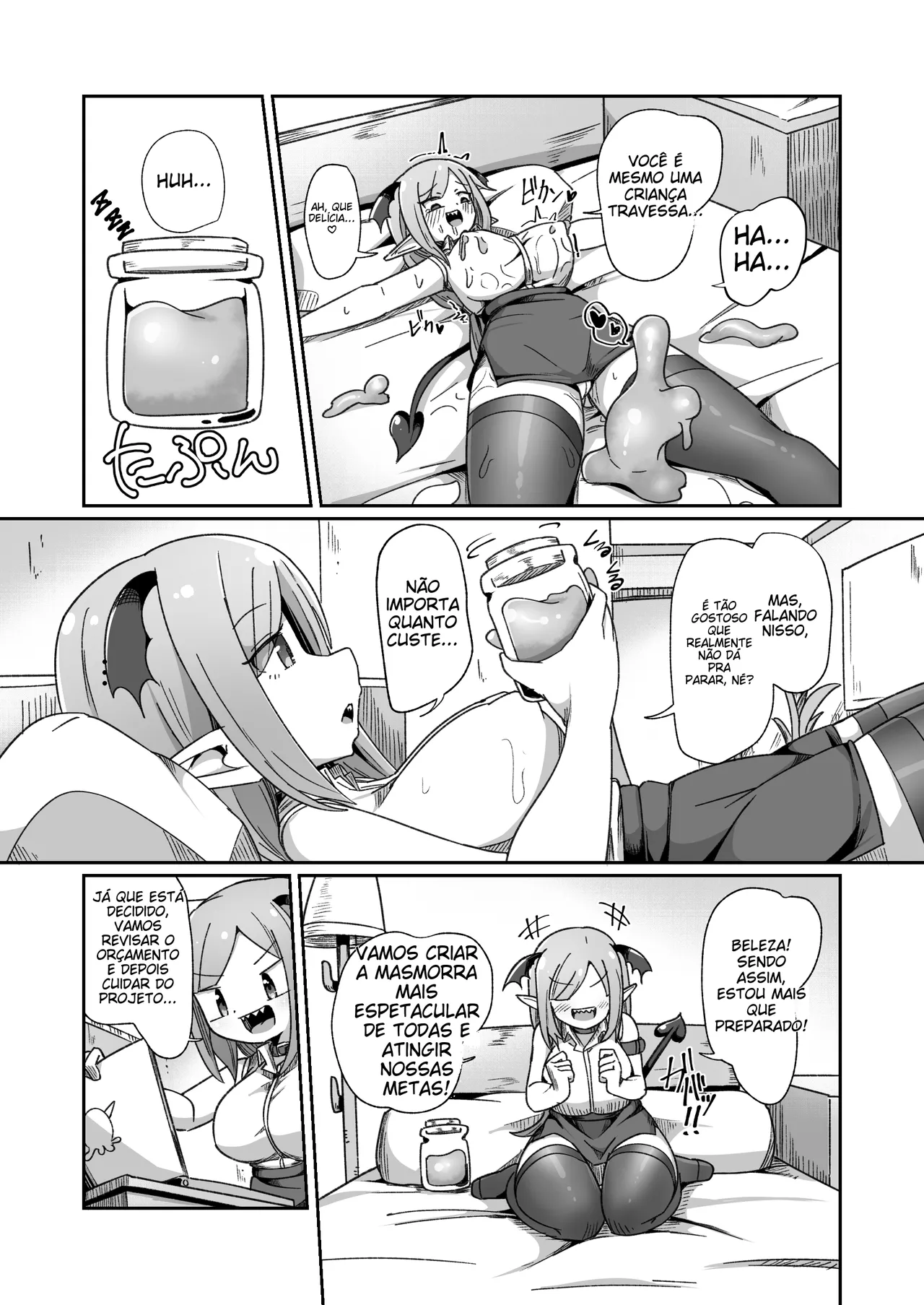 [Echie Kokufuku Aka (Monota)] Kaisha no Kane de Tsukutta Ero Dungeon de Soudai na Onani o Suru Monster Shain-chan [Portuguese-BR] image number 13