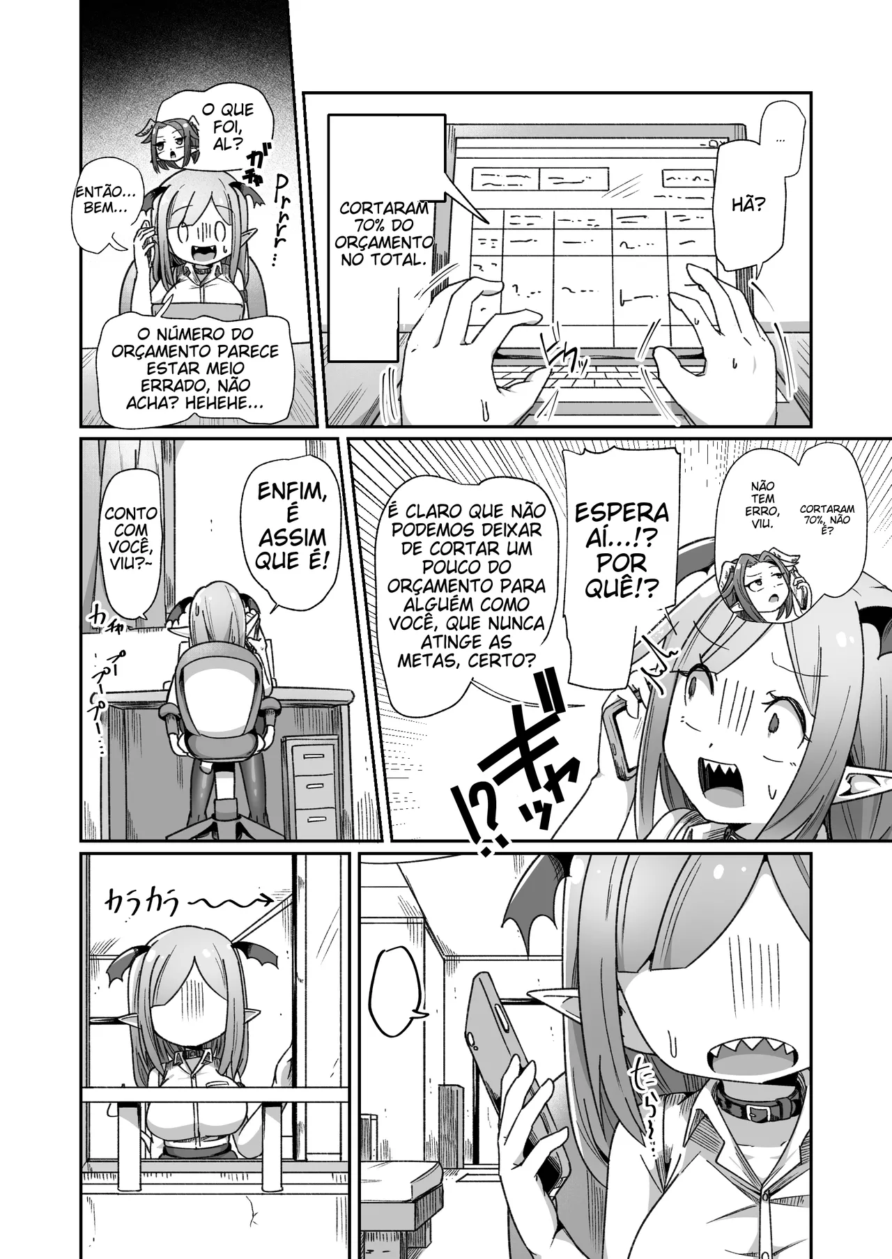 [Echie Kokufuku Aka (Monota)] Kaisha no Kane de Tsukutta Ero Dungeon de Soudai na Onani o Suru Monster Shain-chan [Portuguese-BR] image number 14