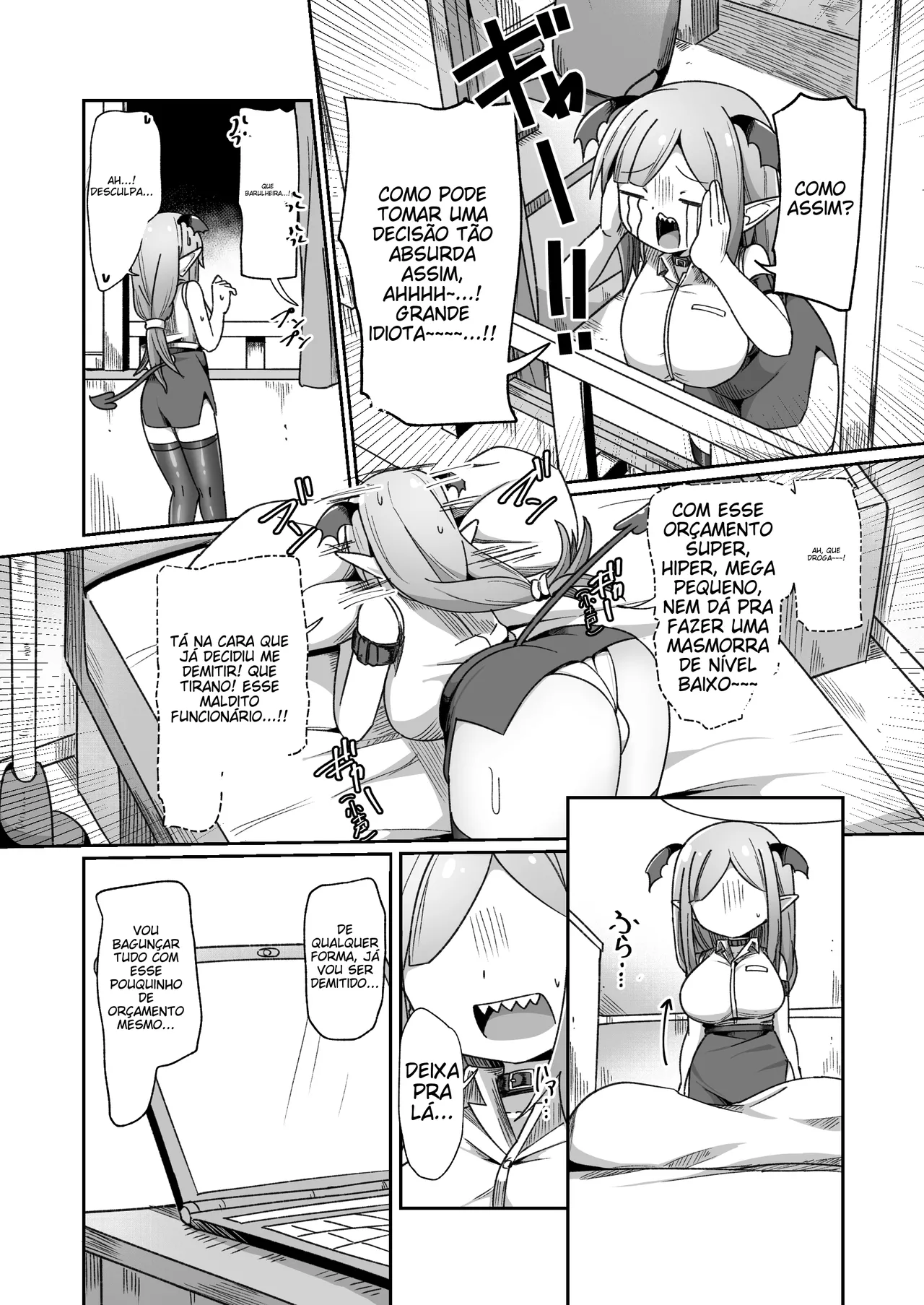 [Echie Kokufuku Aka (Monota)] Kaisha no Kane de Tsukutta Ero Dungeon de Soudai na Onani o Suru Monster Shain-chan [Portuguese-BR] image number 15