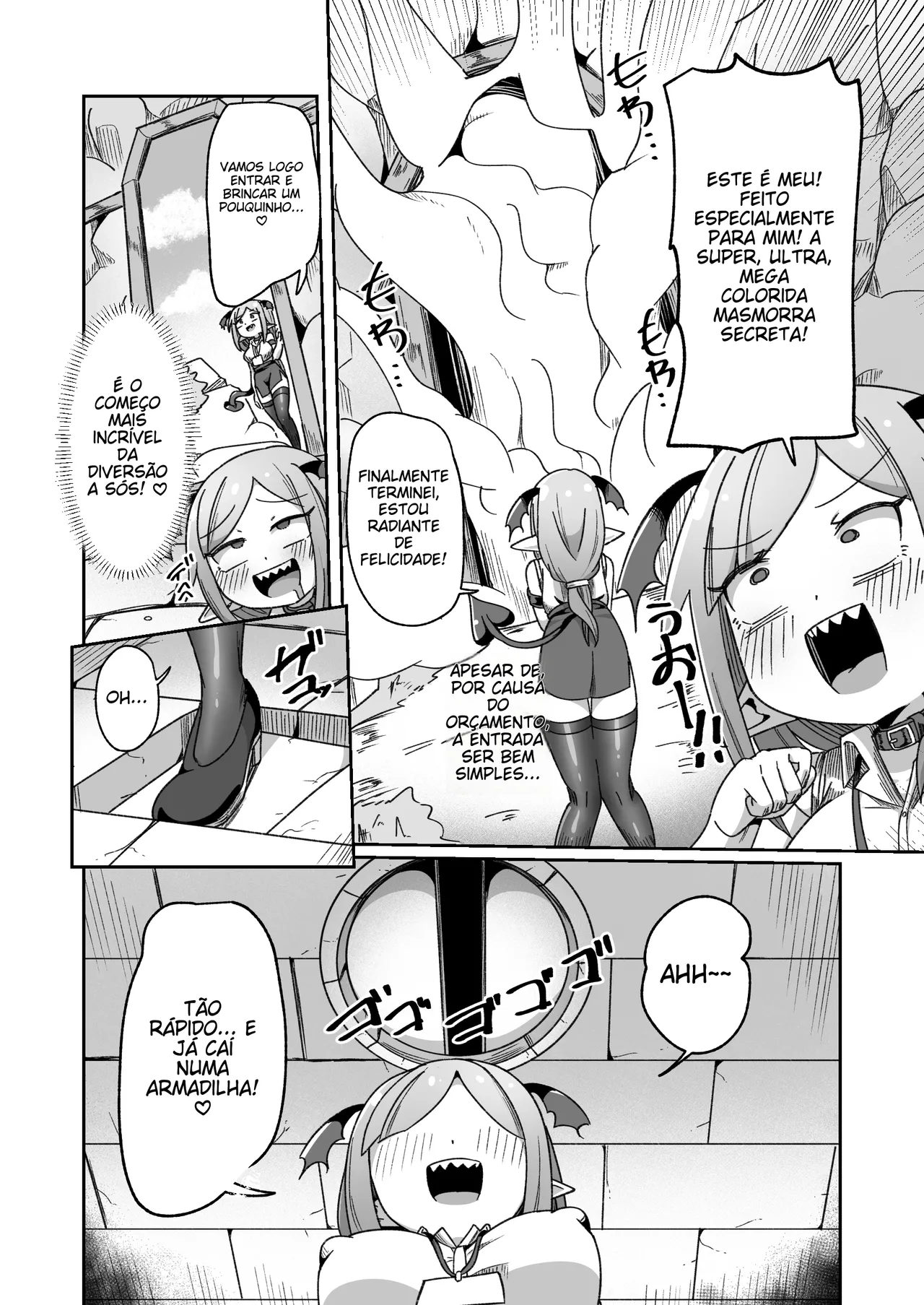 [Echie Kokufuku Aka (Monota)] Kaisha no Kane de Tsukutta Ero Dungeon de Soudai na Onani o Suru Monster Shain-chan [Portuguese-BR] image number 17