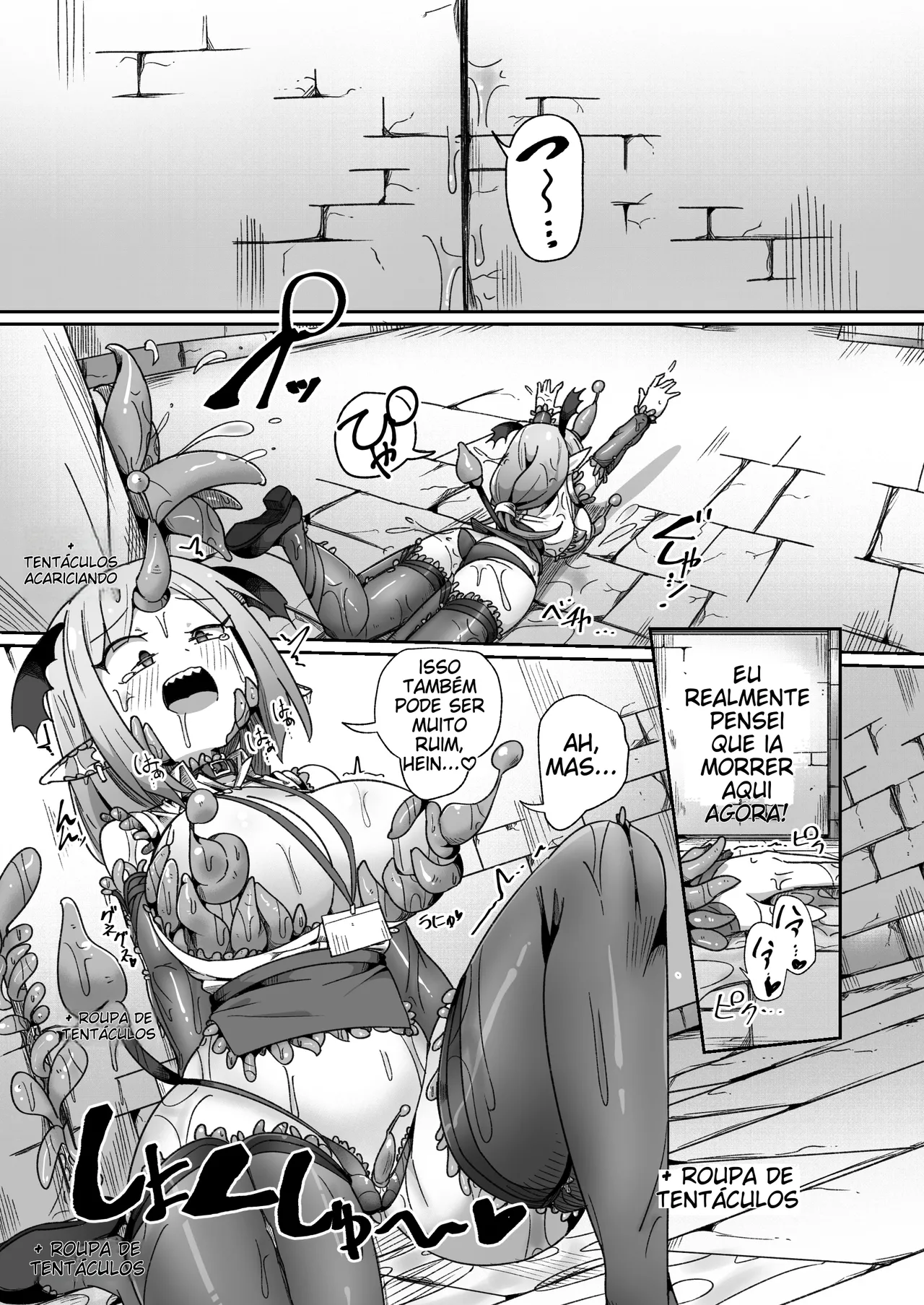 [Echie Kokufuku Aka (Monota)] Kaisha no Kane de Tsukutta Ero Dungeon de Soudai na Onani o Suru Monster Shain-chan [Portuguese-BR] image number 35