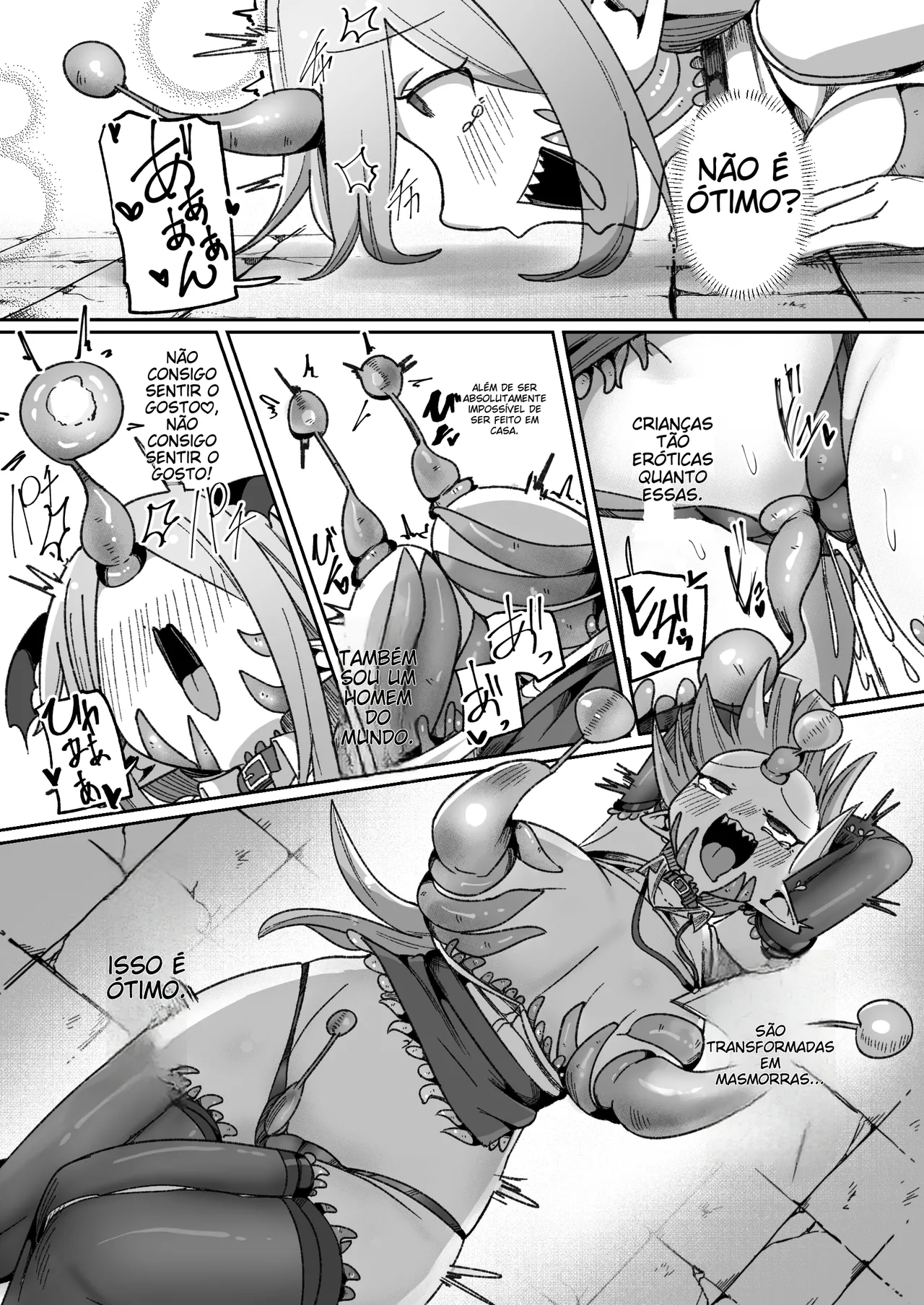 [Echie Kokufuku Aka (Monota)] Kaisha no Kane de Tsukutta Ero Dungeon de Soudai na Onani o Suru Monster Shain-chan [Portuguese-BR] image number 41