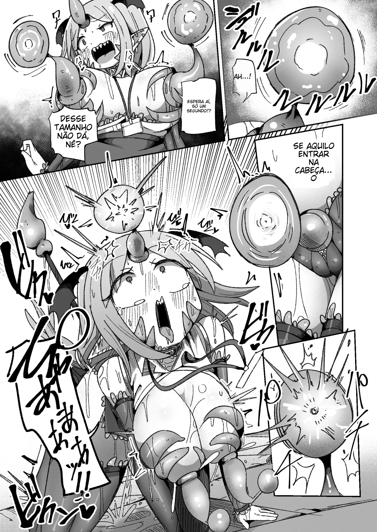 [Echie Kokufuku Aka (Monota)] Kaisha no Kane de Tsukutta Ero Dungeon de Soudai na Onani o Suru Monster Shain-chan [Portuguese-BR] image number 42