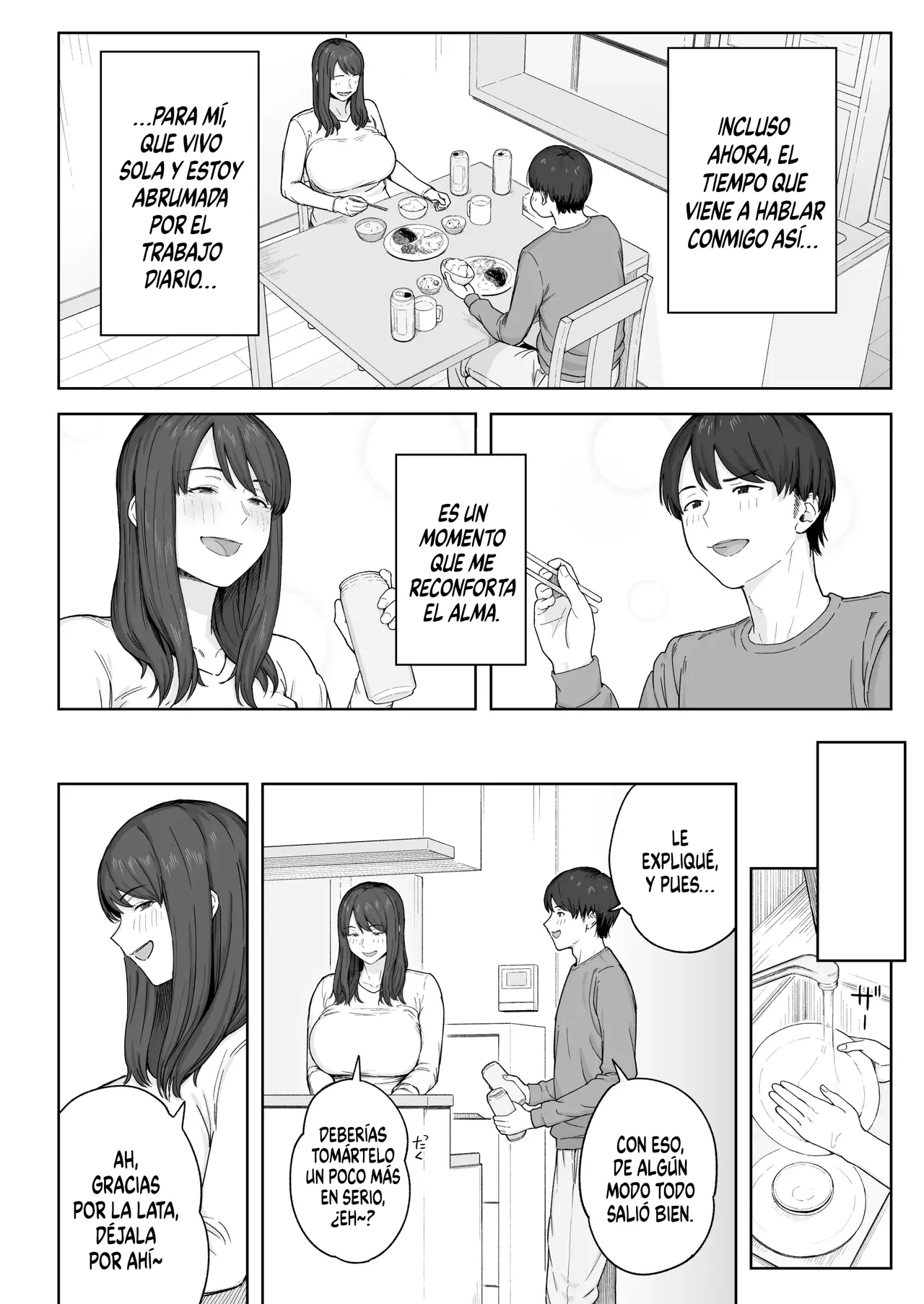 [Natsuzo] Yuuhan no Ato wa Oba-chan to...｜Con mi Tía, Después de la Cena... [Spanish] [Kejotan] [Digital] image number 5