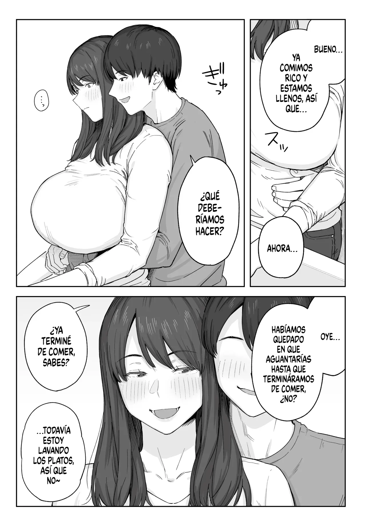 [Natsuzo] Yuuhan no Ato wa Oba-chan to...｜Con mi Tía, Después de la Cena... [Spanish] [Kejotan] [Digital] image number 6